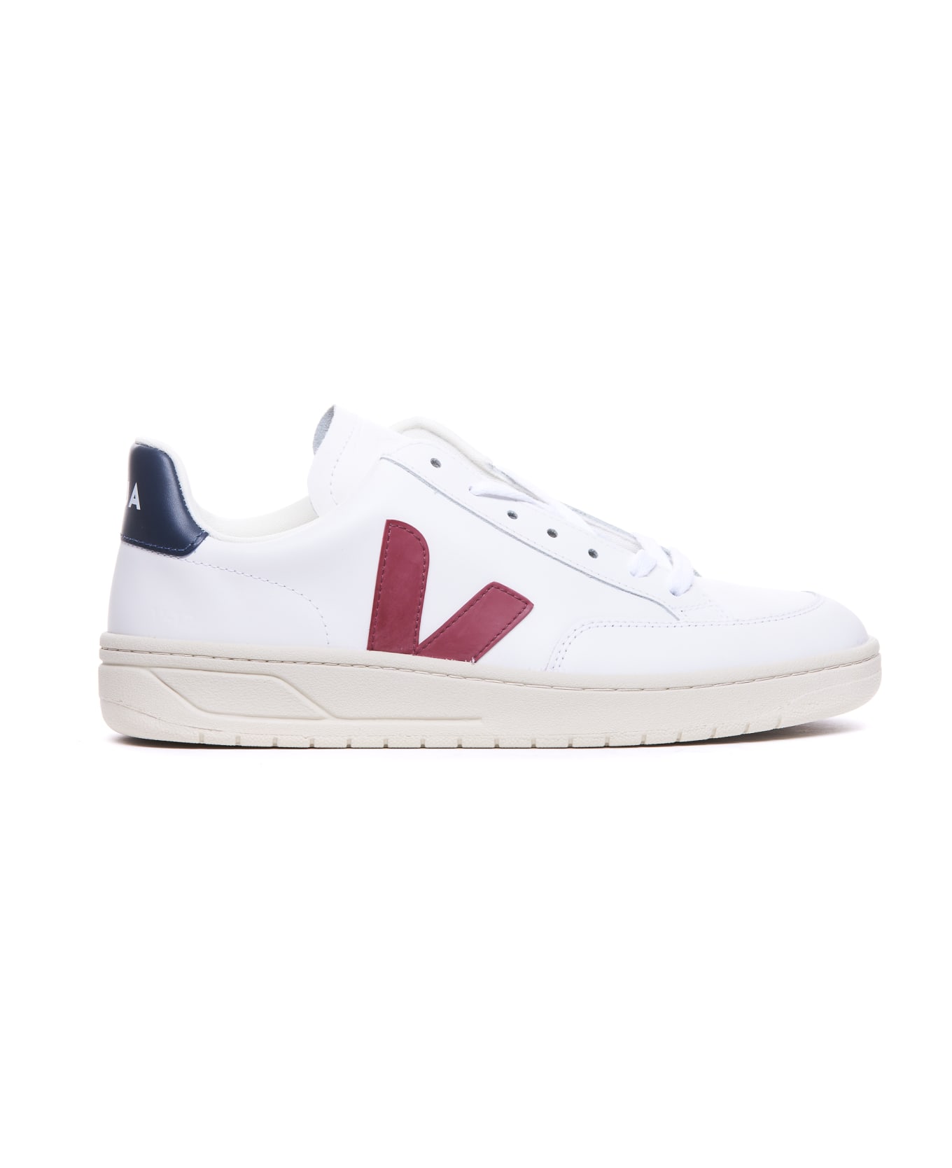 Veja V-12 Sneakers - EXTRA-WHITE_MARSALA_NAUTICO