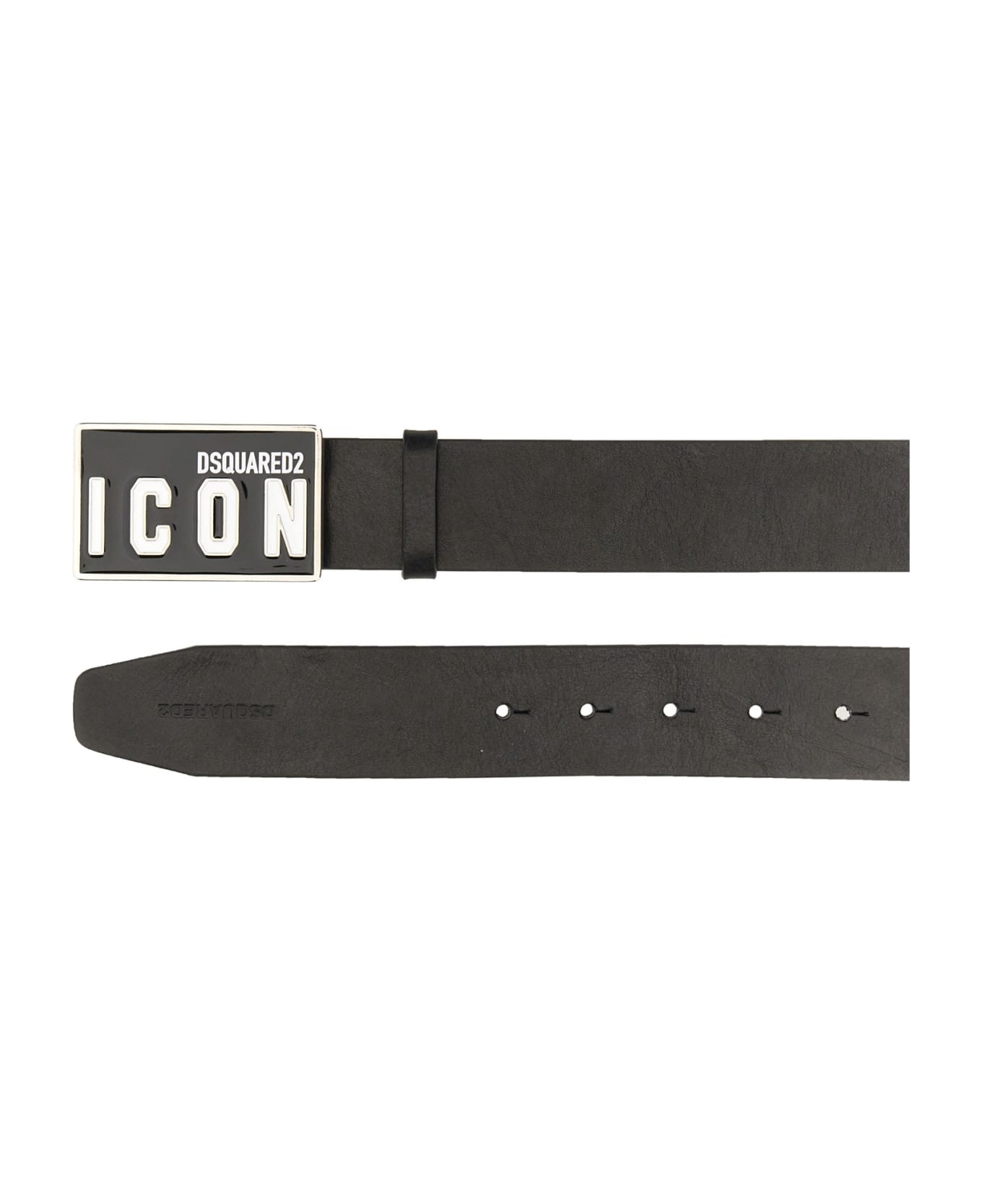 Dsquared2 Belt With Logo Buckle - NERO