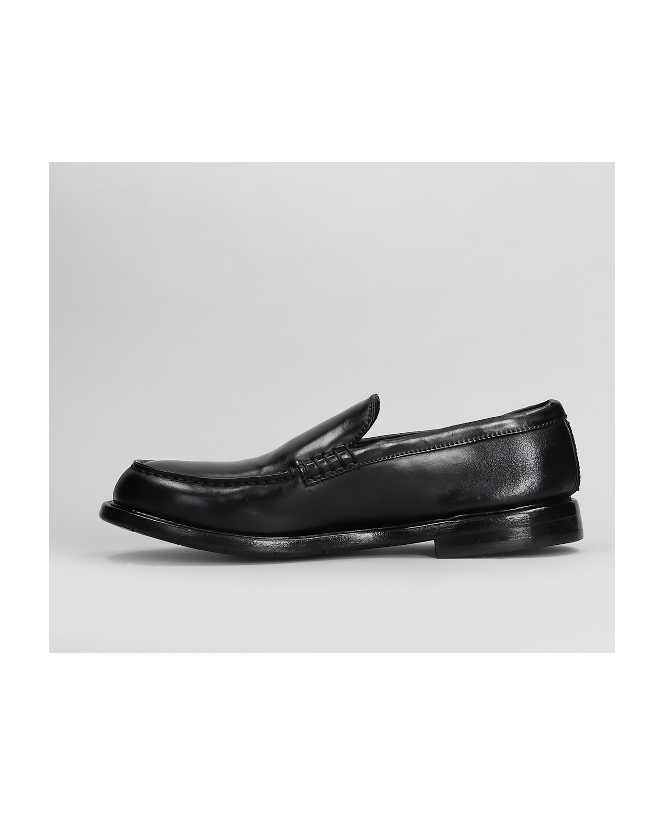 Premiata Loafers In Black Leather - black