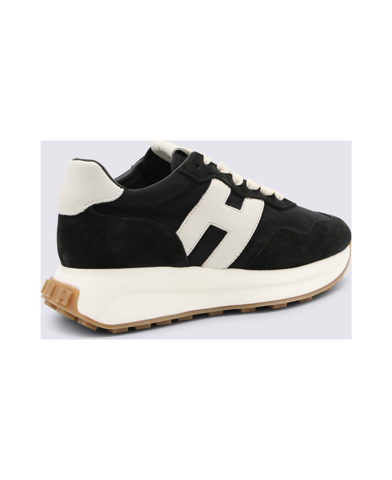 Hogan Black And White Leather Sneakers - NERO/YOGURT