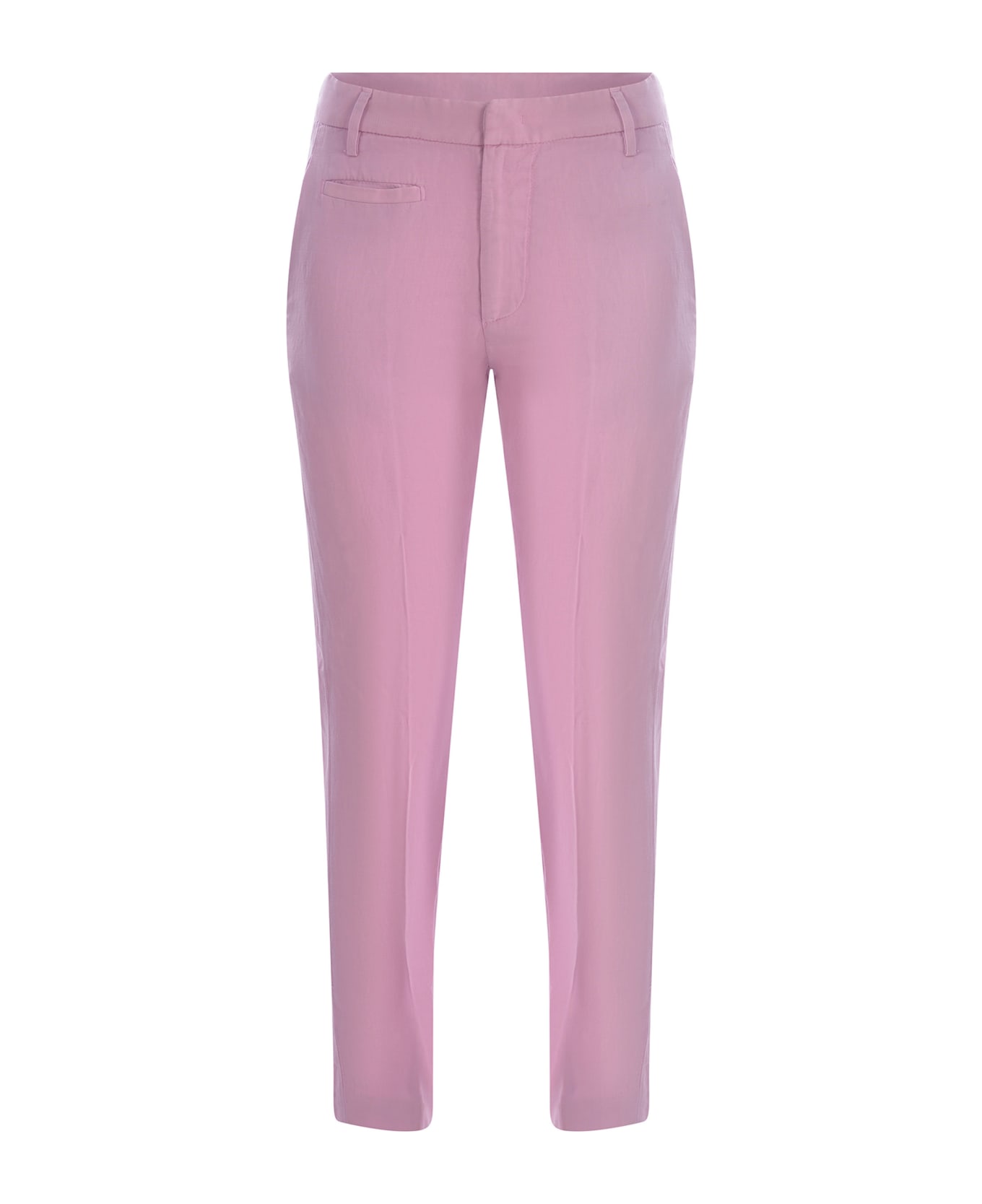 Dondup Trousers Dondup "ariel 27inches" Made Of Linen Blend - Rosa