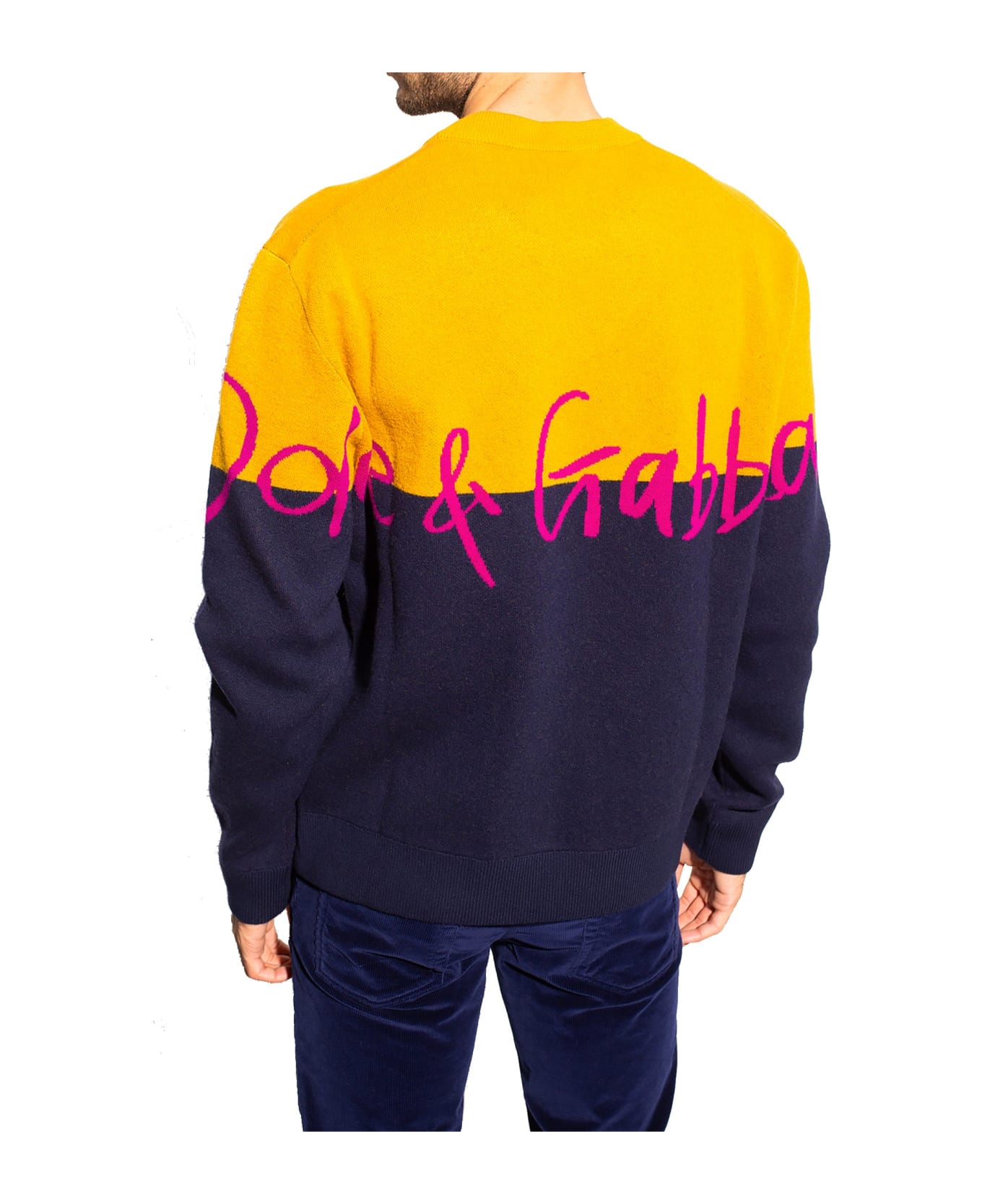 Dolce & Gabbana Logo Sweater - Blue フリース