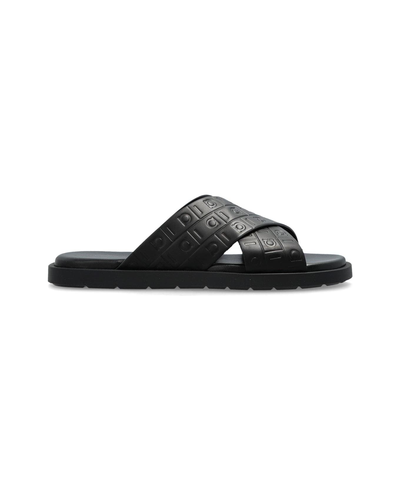 Ferragamo Monogram Sandals - BLACK