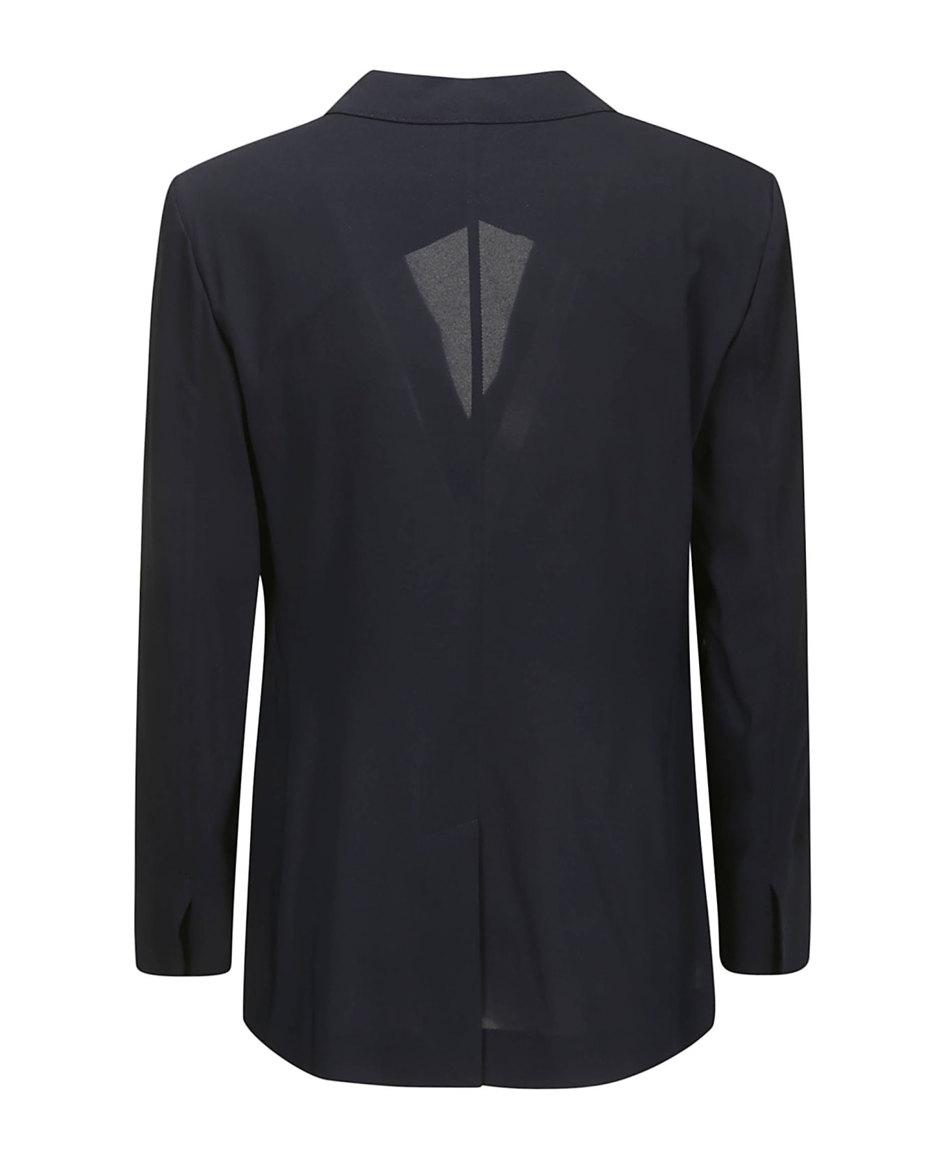 Alberto Biani Georgette Double-breasted Jacket - BLUE