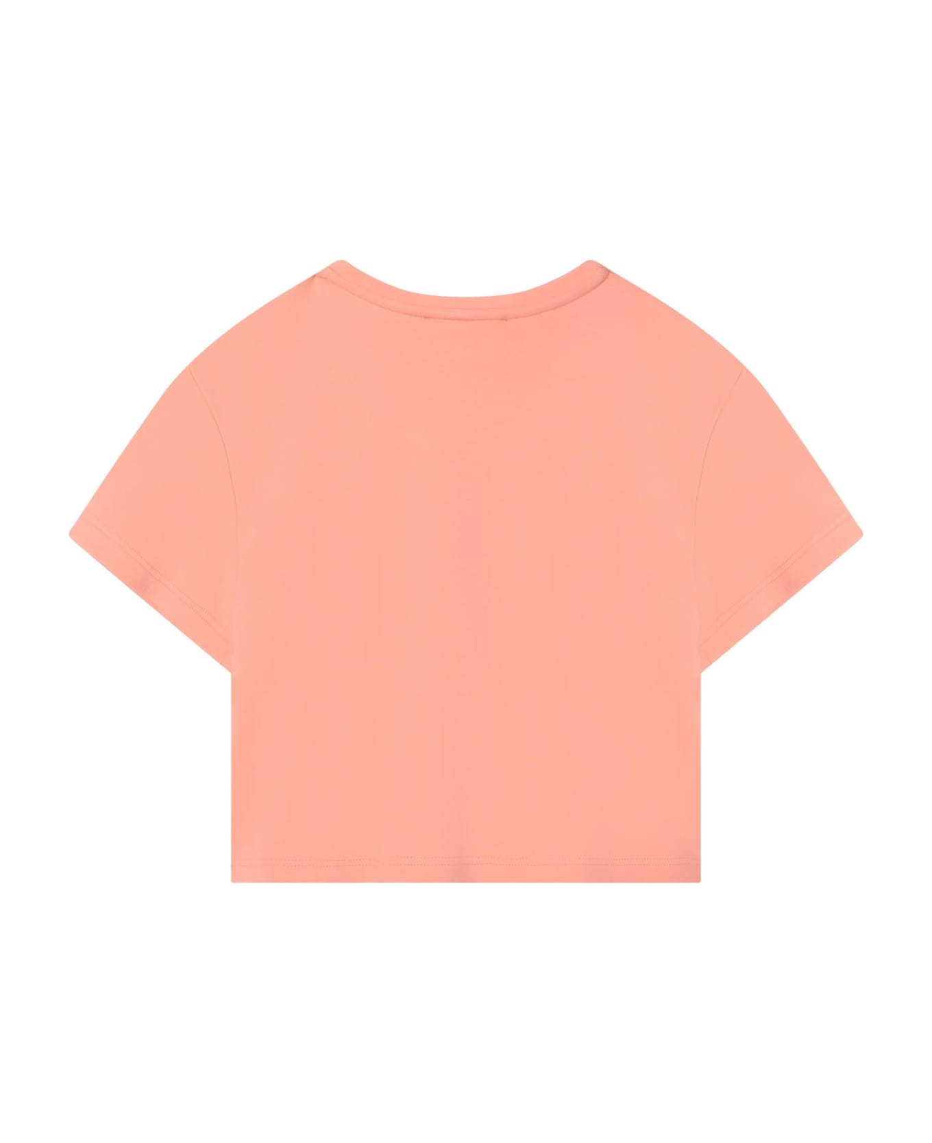 Chloé Broderie Anglaise Lace T-shirt - C Albicocca