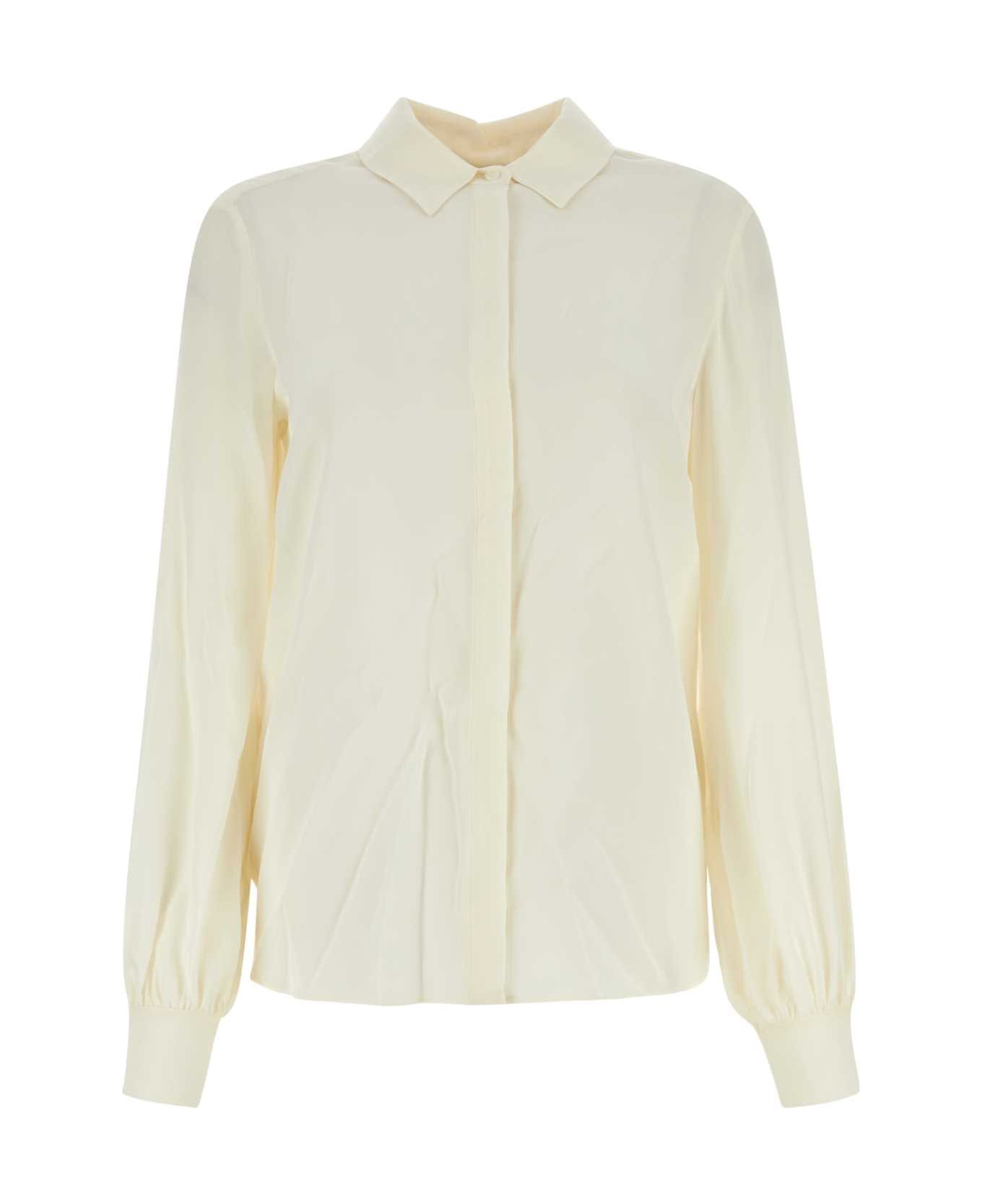 Weekend Max Mara White Silk Esopo Shirt - 001