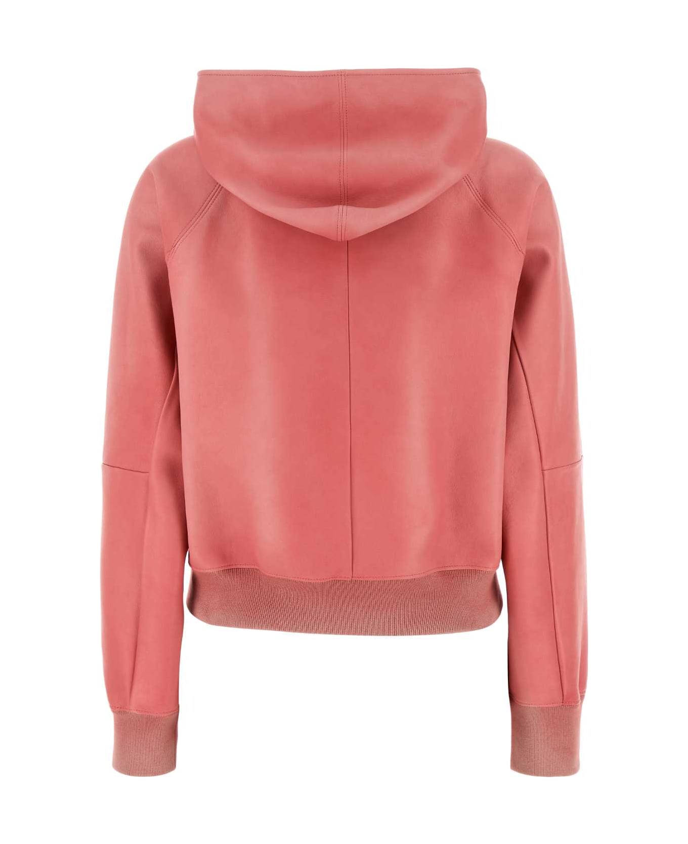Prada Pink Nappa Leather Sweatshirt - GERANIO