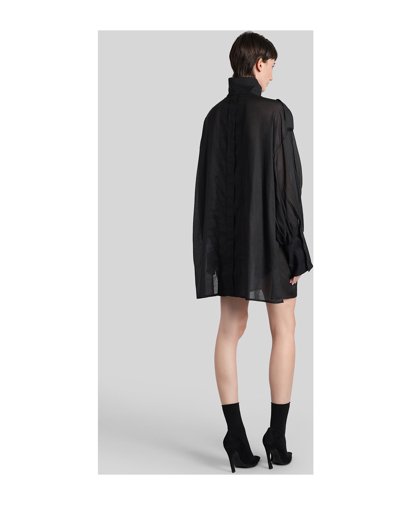 TheLatest Ciara Shirt In Black Cotton - black