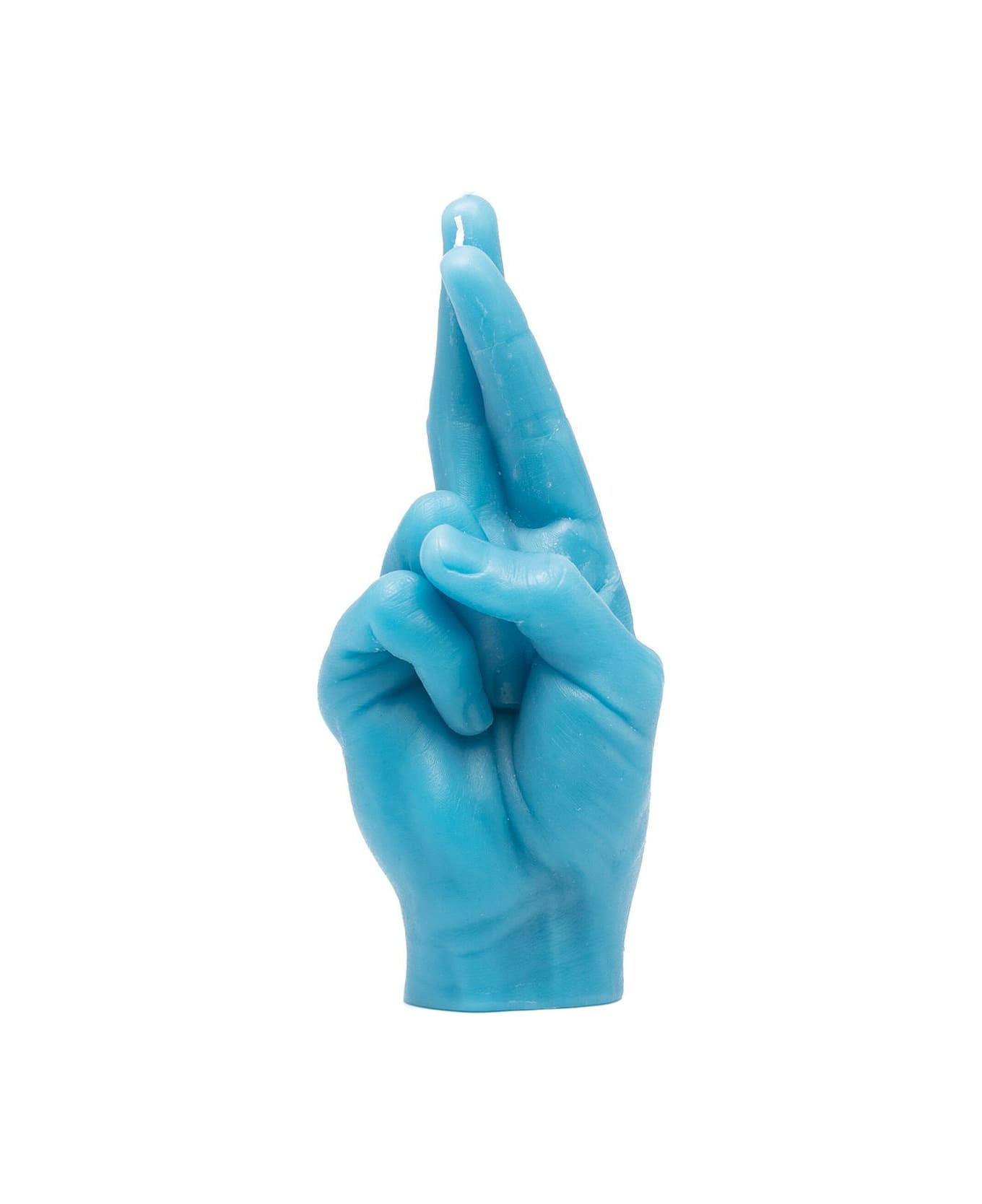 Candlehand Crossed Fingers Candle - Blue