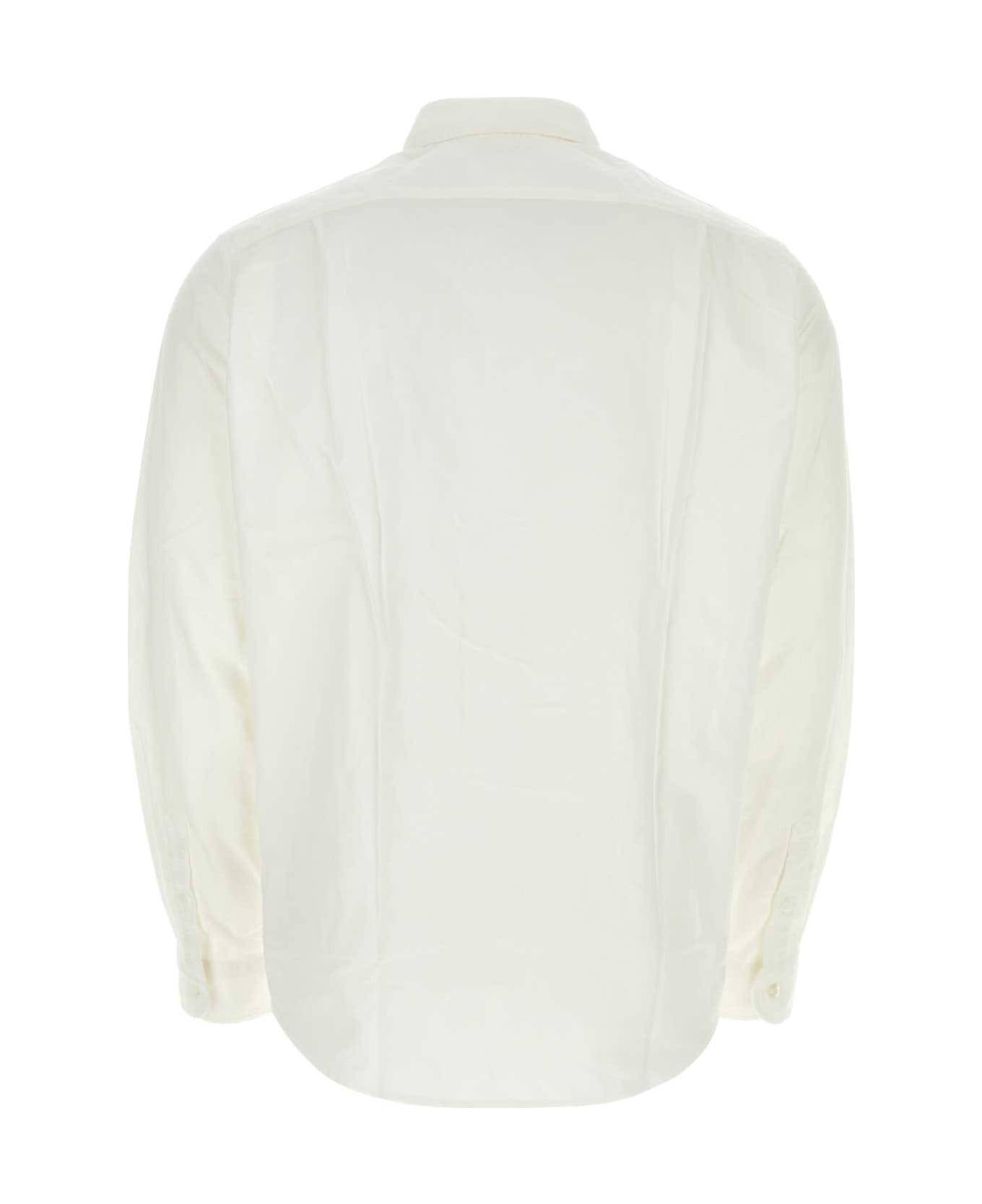Junya Watanabe White Poplin Junya Watanabe X Maison Kitsune Shirt - WHITE