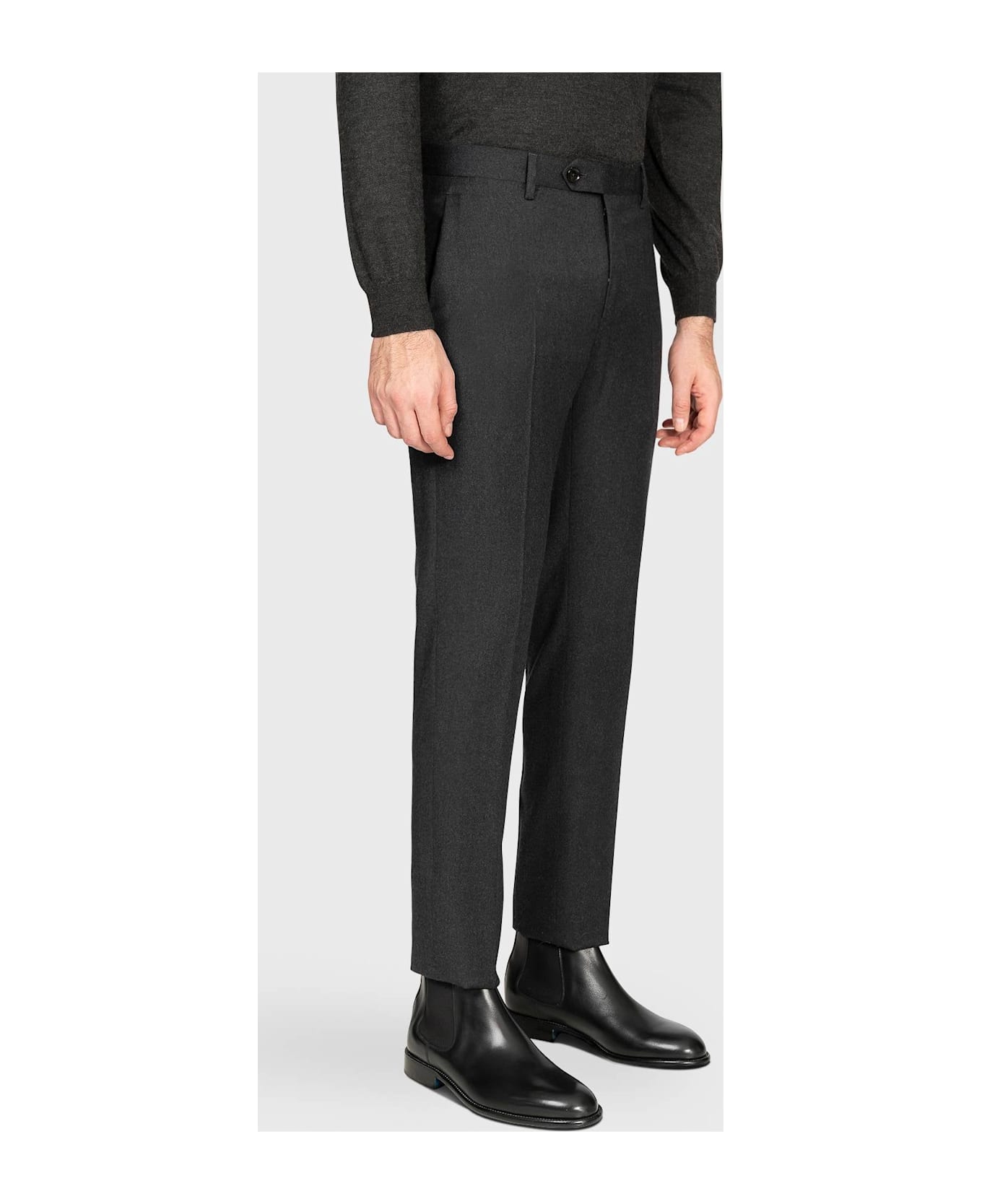 Larusmiani Velvet Trousers Howard Pants - Gray