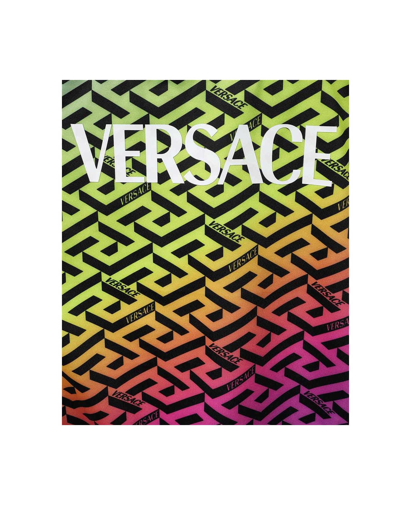 Versace One-piece Swimsuit With Logo - Multicolor