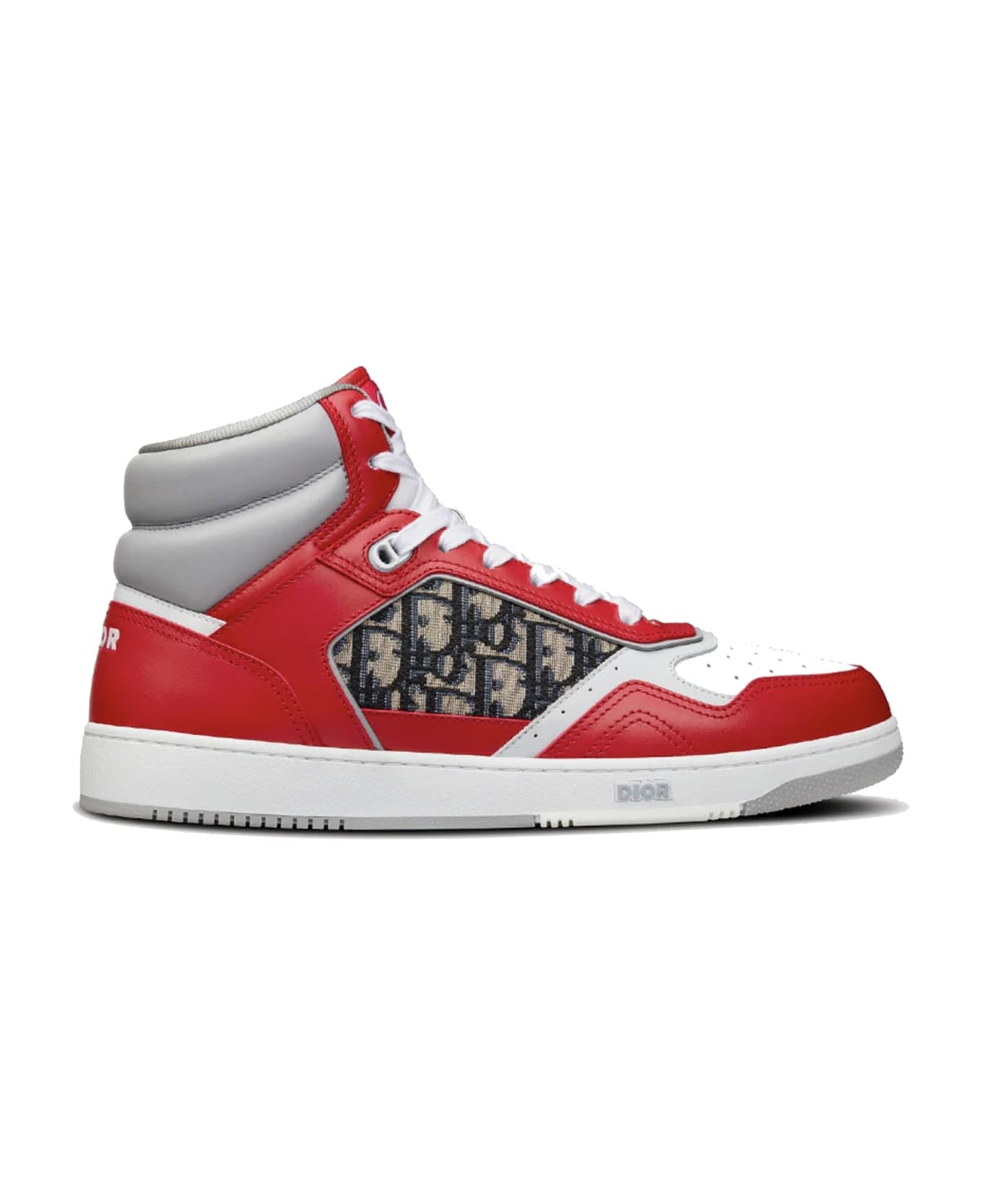 Dior Oblique High-top Sneakers - Red
