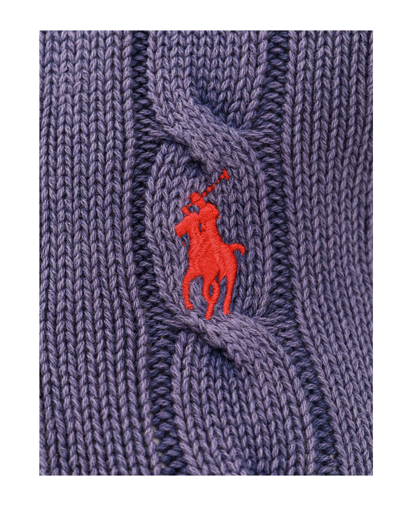 Polo Ralph Lauren Logo Embroidery Braided Polo Shirt - Blue