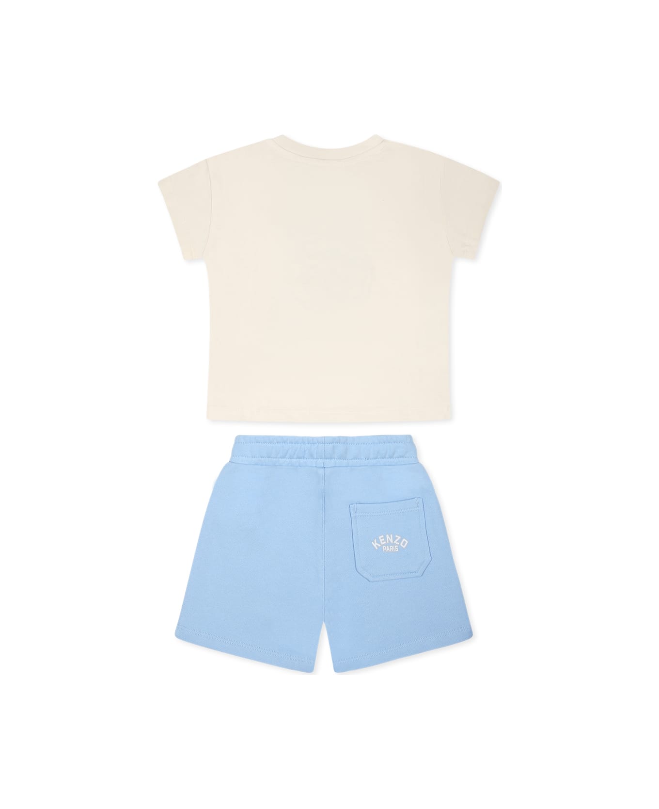 Kenzo Kids Blue Suit For Baby Boy With Lucky Tiger - Multicolor