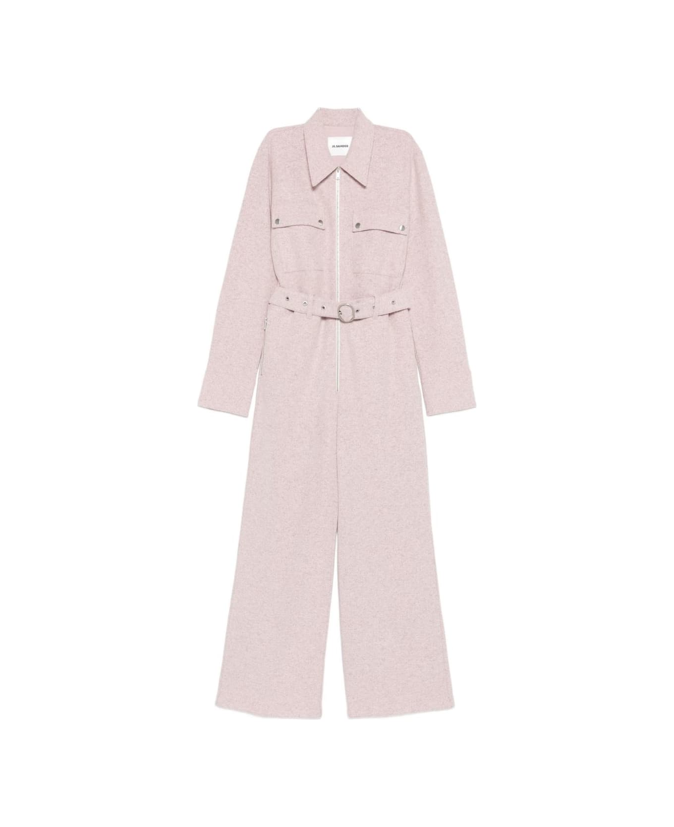Jil Sander Wool Blend Jumpsuit - Powder