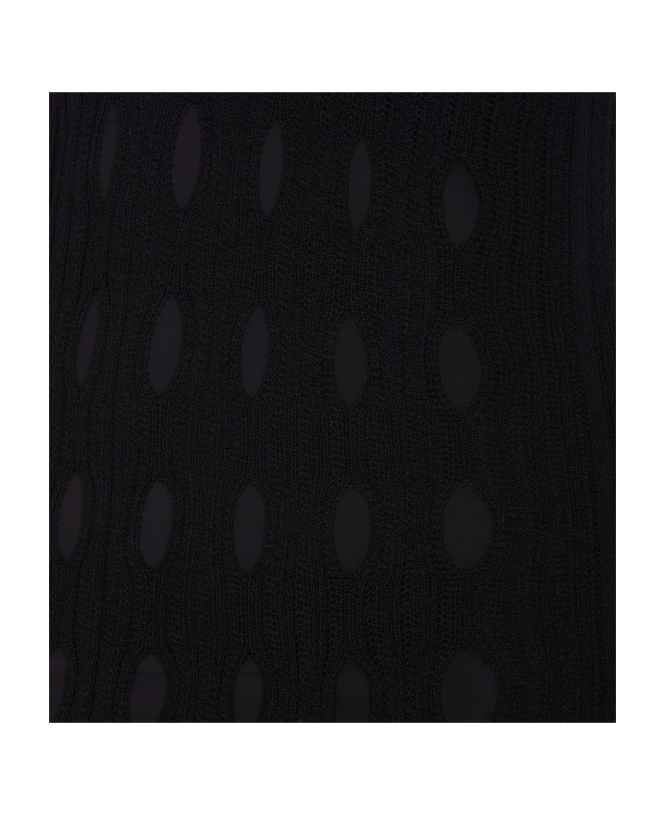 Pinko Long Perforated Dress - Black