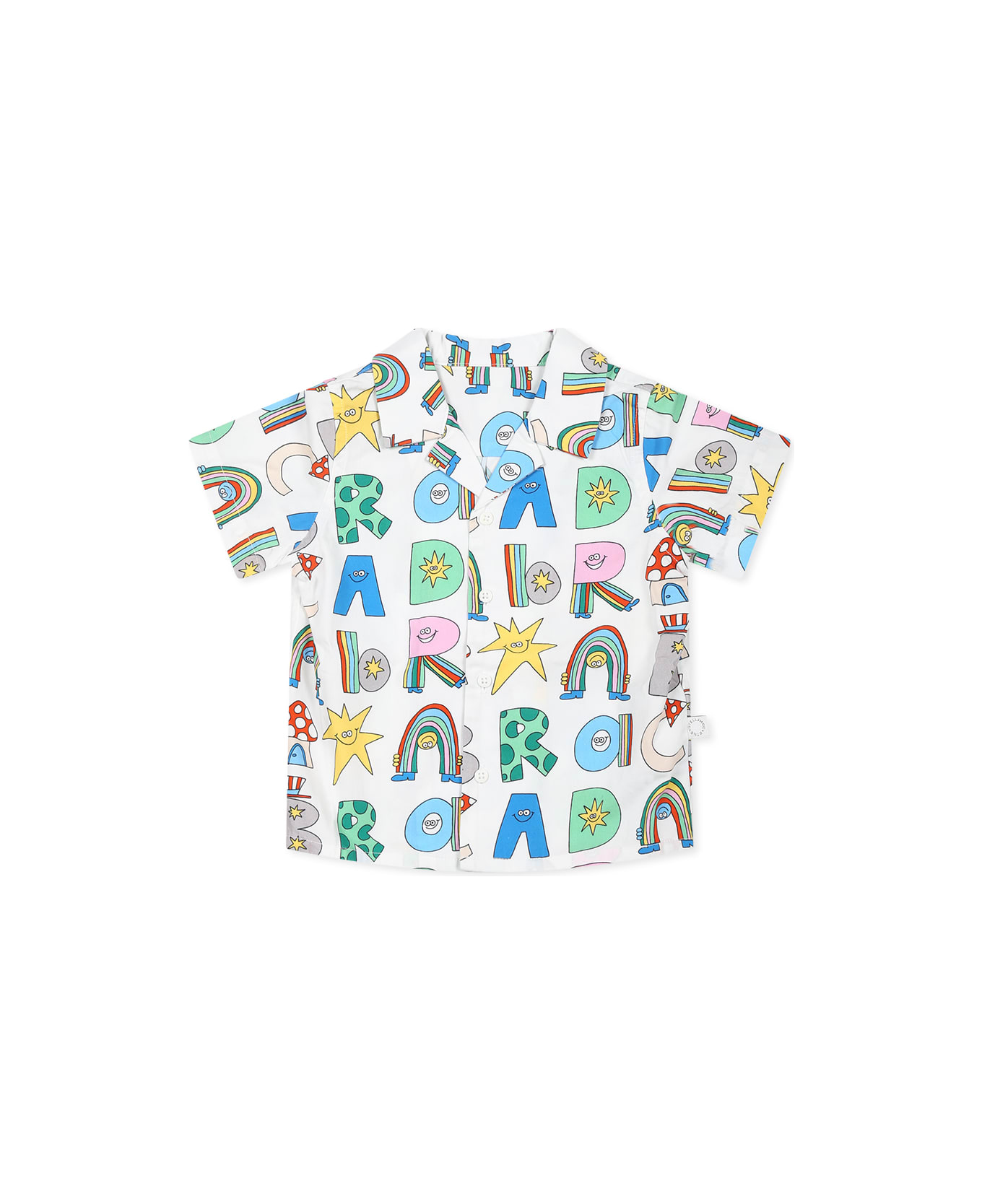 Stella McCartney Kids White Shirt For Baby Boy With Writing - White