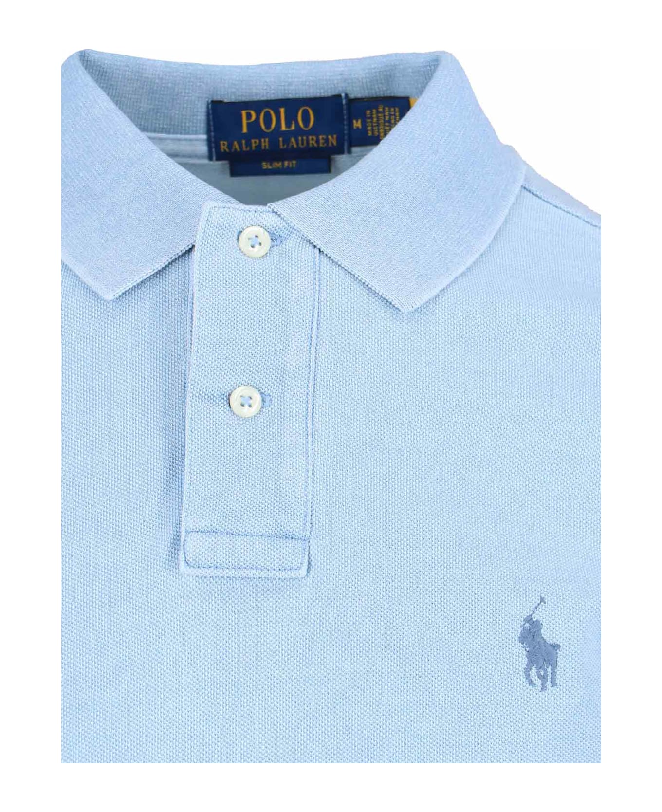 Polo Ralph Lauren Logo Polo Shirt - Light Blue