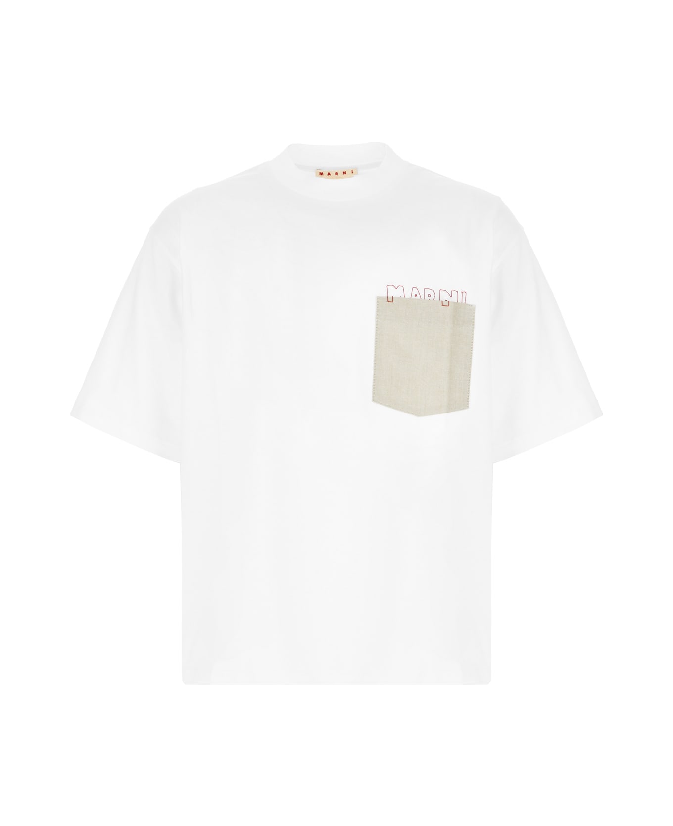 Marni White Cotton T-shirt - LILY WHITE