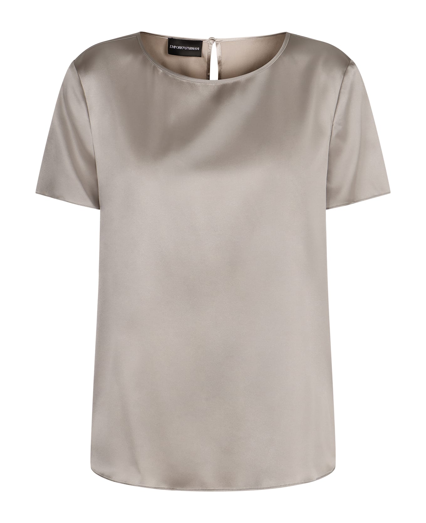 Emporio Armani Silk Satin T-shirt - grey