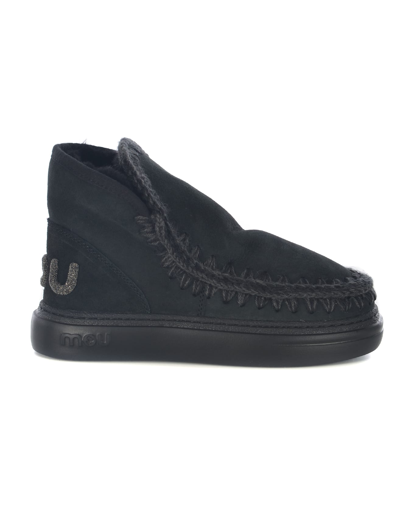 Mou Boots Mou "eskimo Bold" Made Of Suede - Black