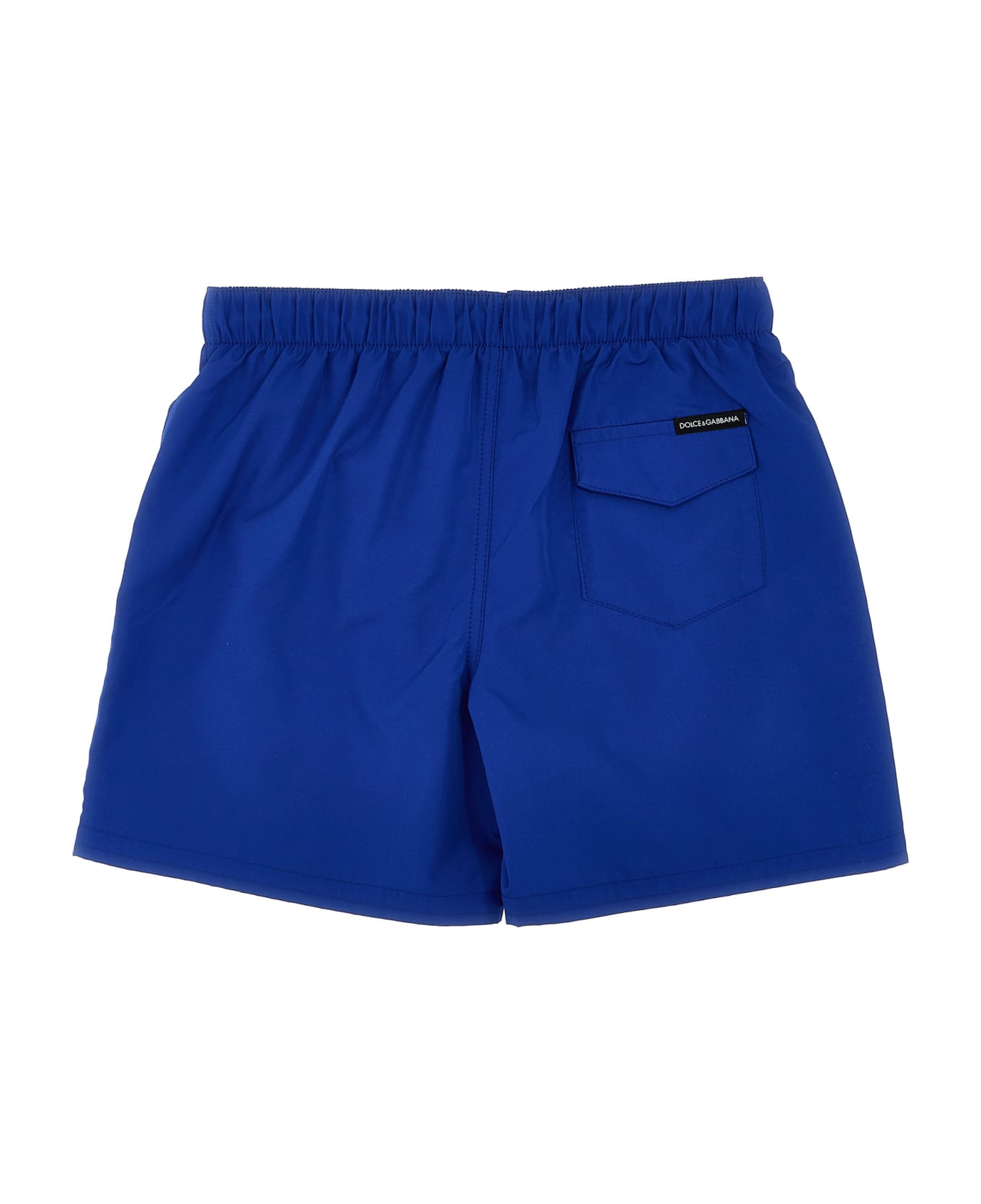 Dolce & Gabbana Logo Print Swim Shorts - Blue