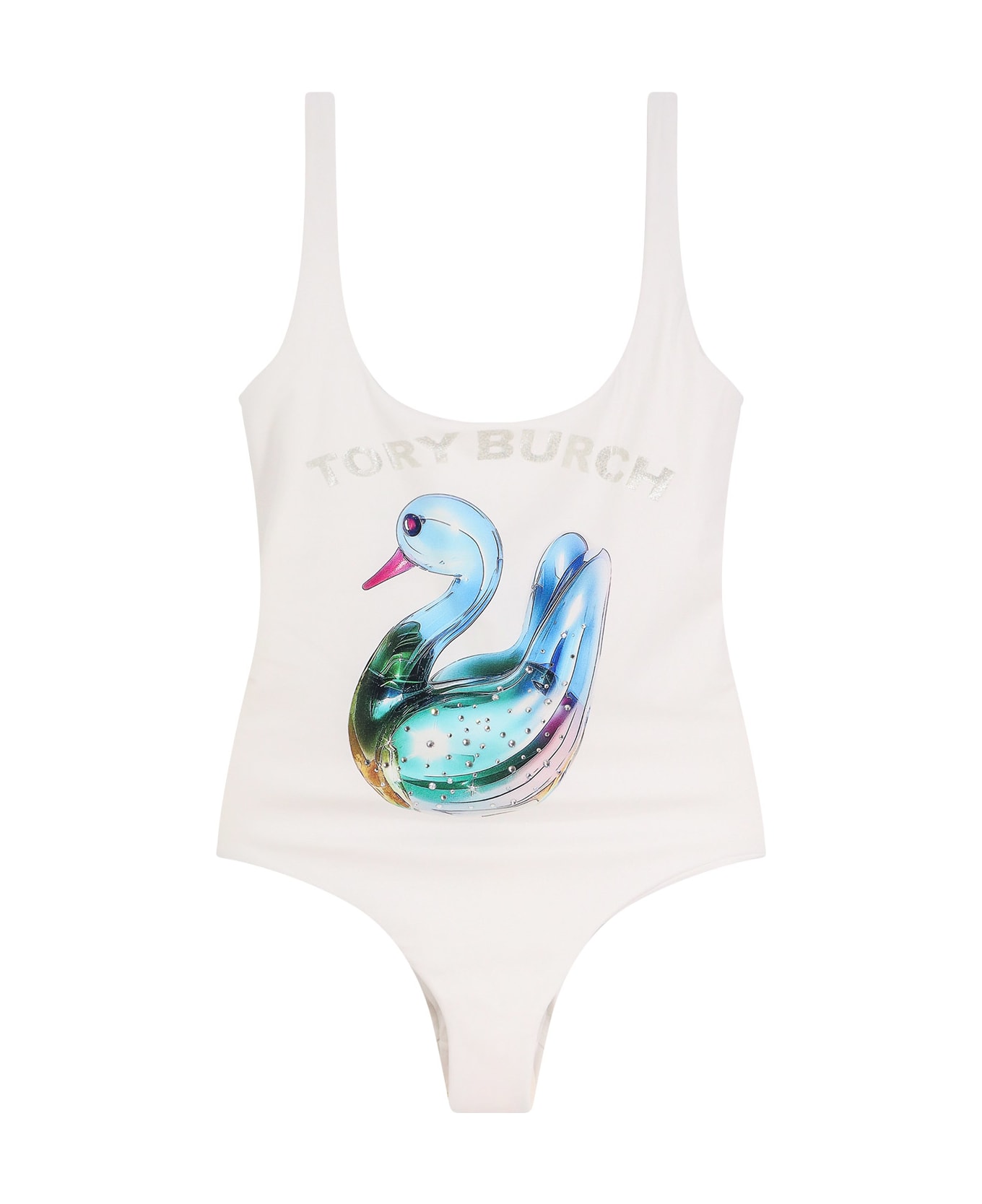Tory Burch Nylon One Piece Swimsuit - White