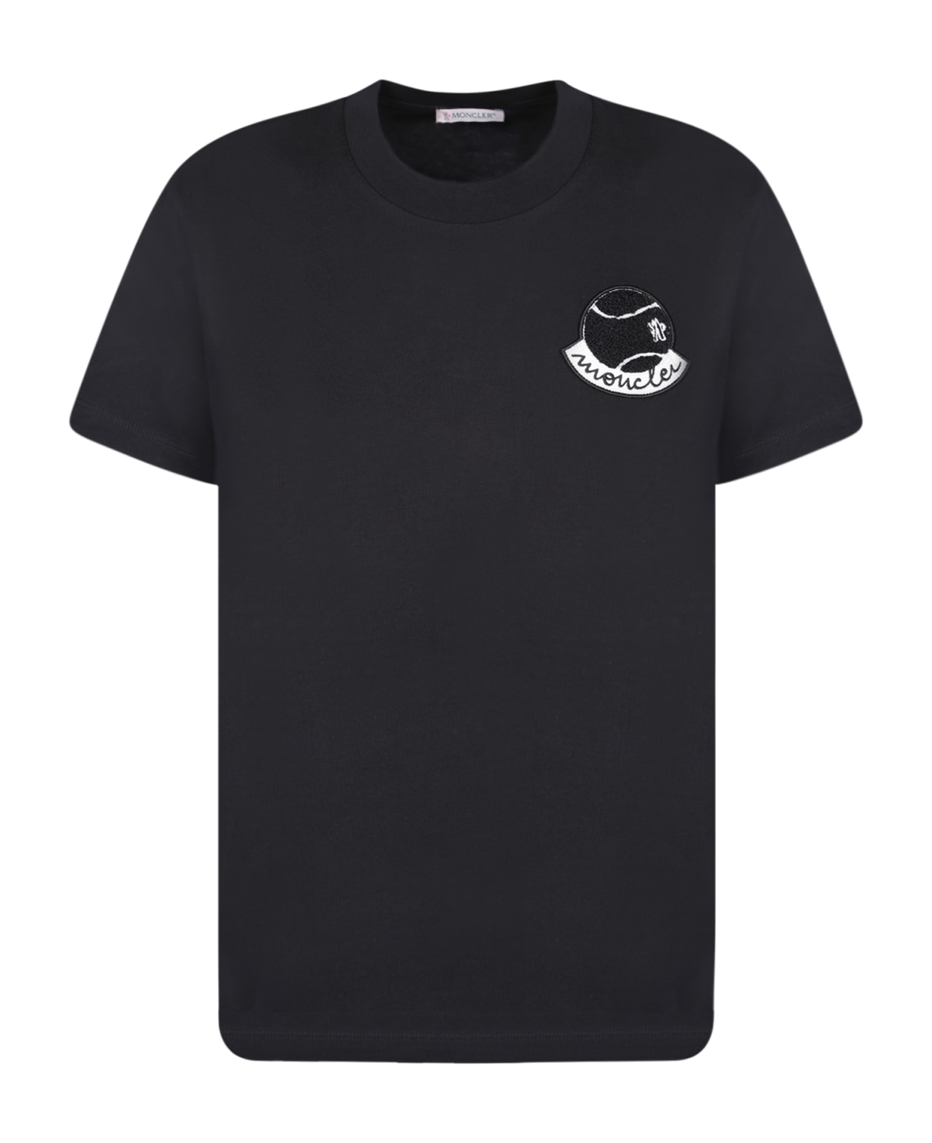 Moncler Regular T-shirt W/printed Detail - Black Tシャツ
