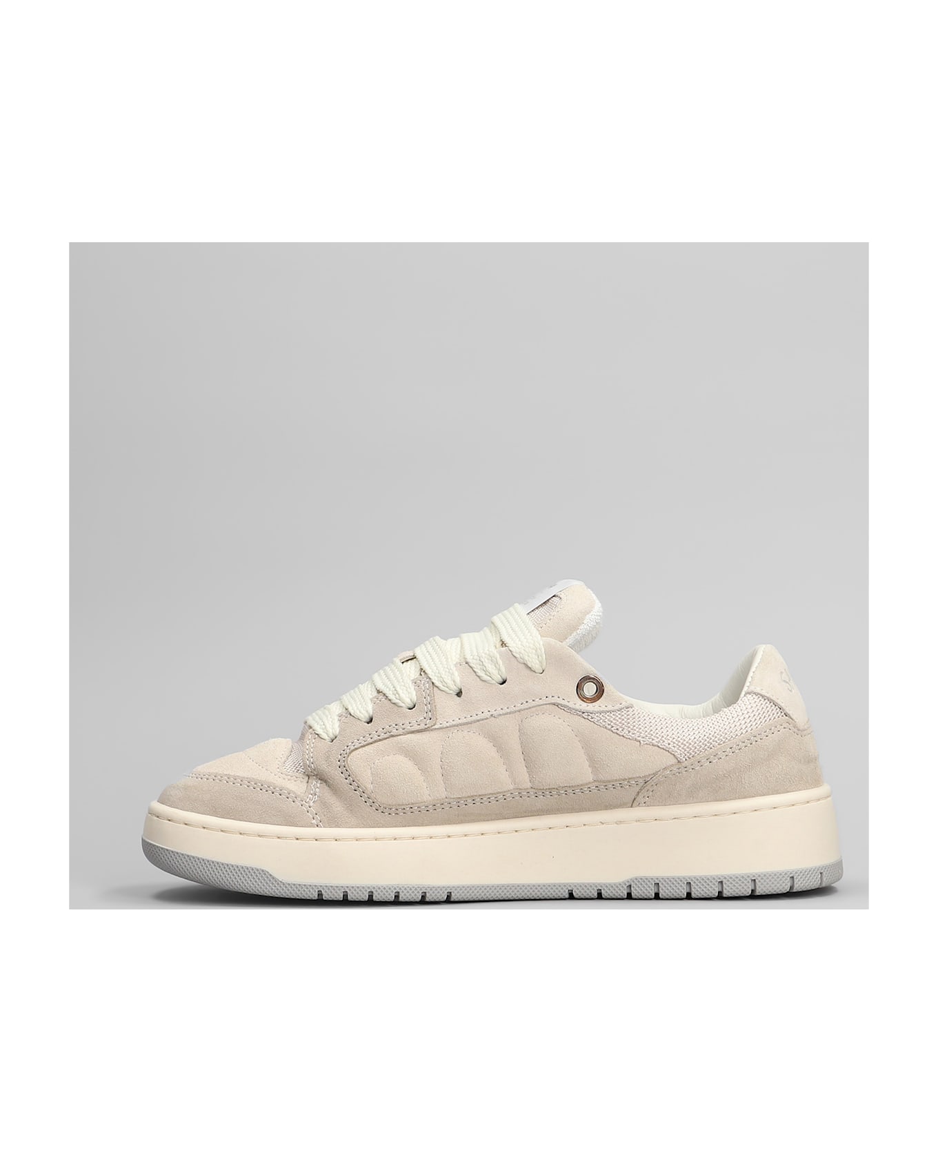 Paura Santha 2 Sneakers In Beige Suede - beige