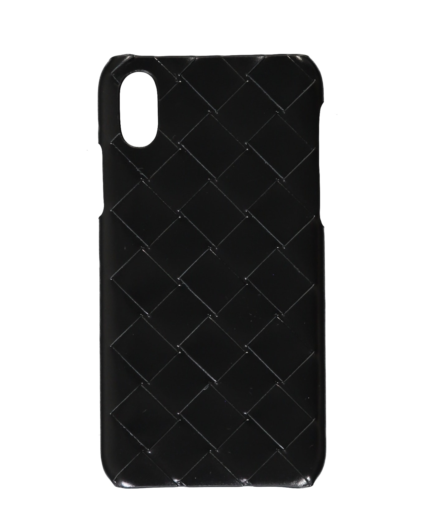 Bottega Veneta Leather Detail Iphone Xs Case - black