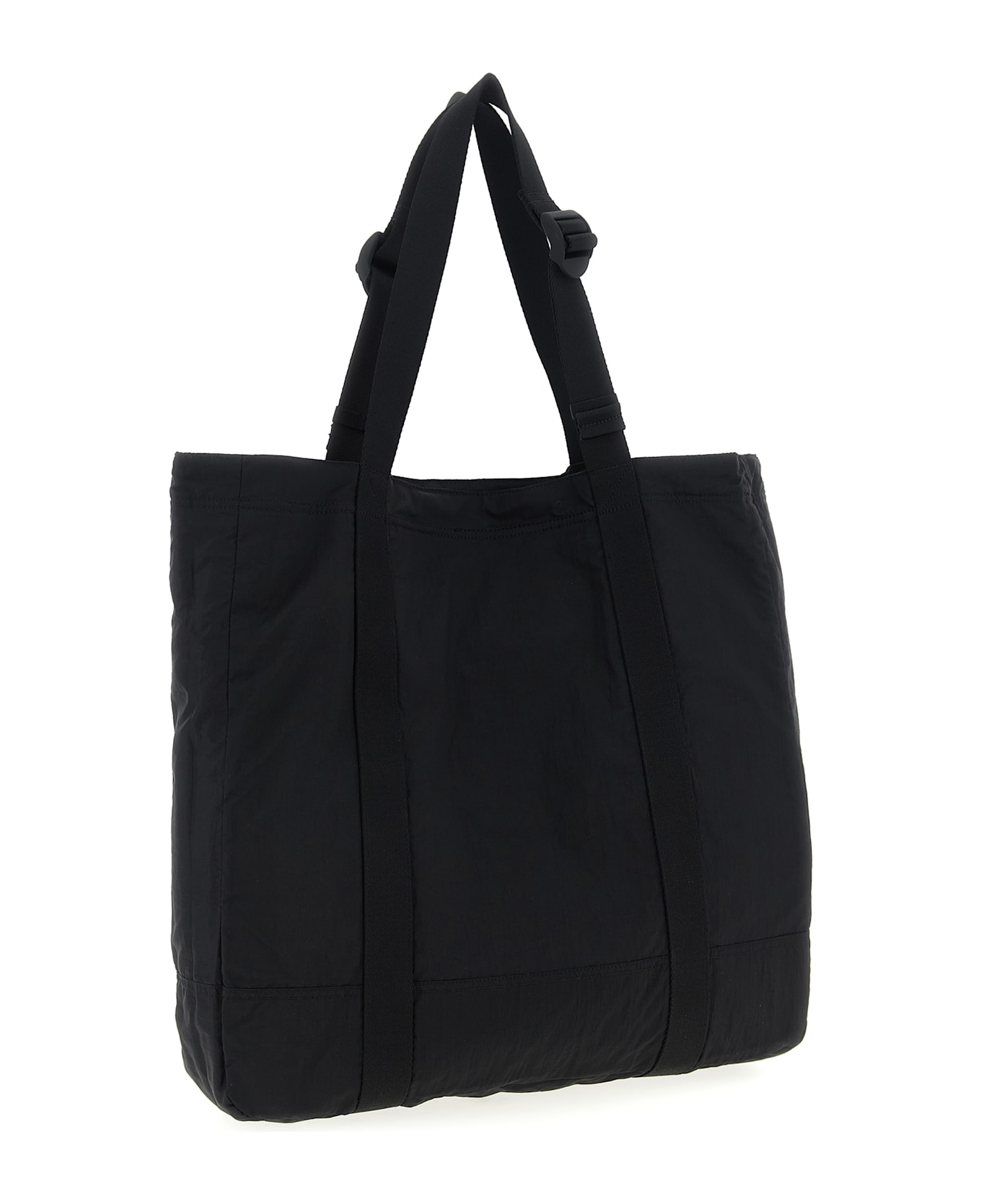 Stone Island Logo Patch Shopping Bag - Black  