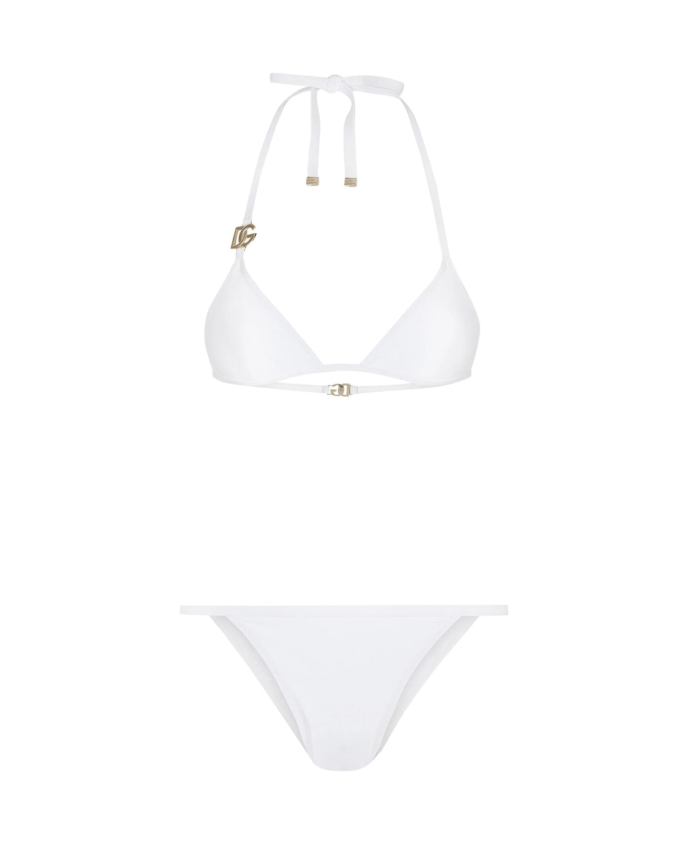 Dolce & Gabbana Logo Bikini Swimsuit - BIANCO ビキニ