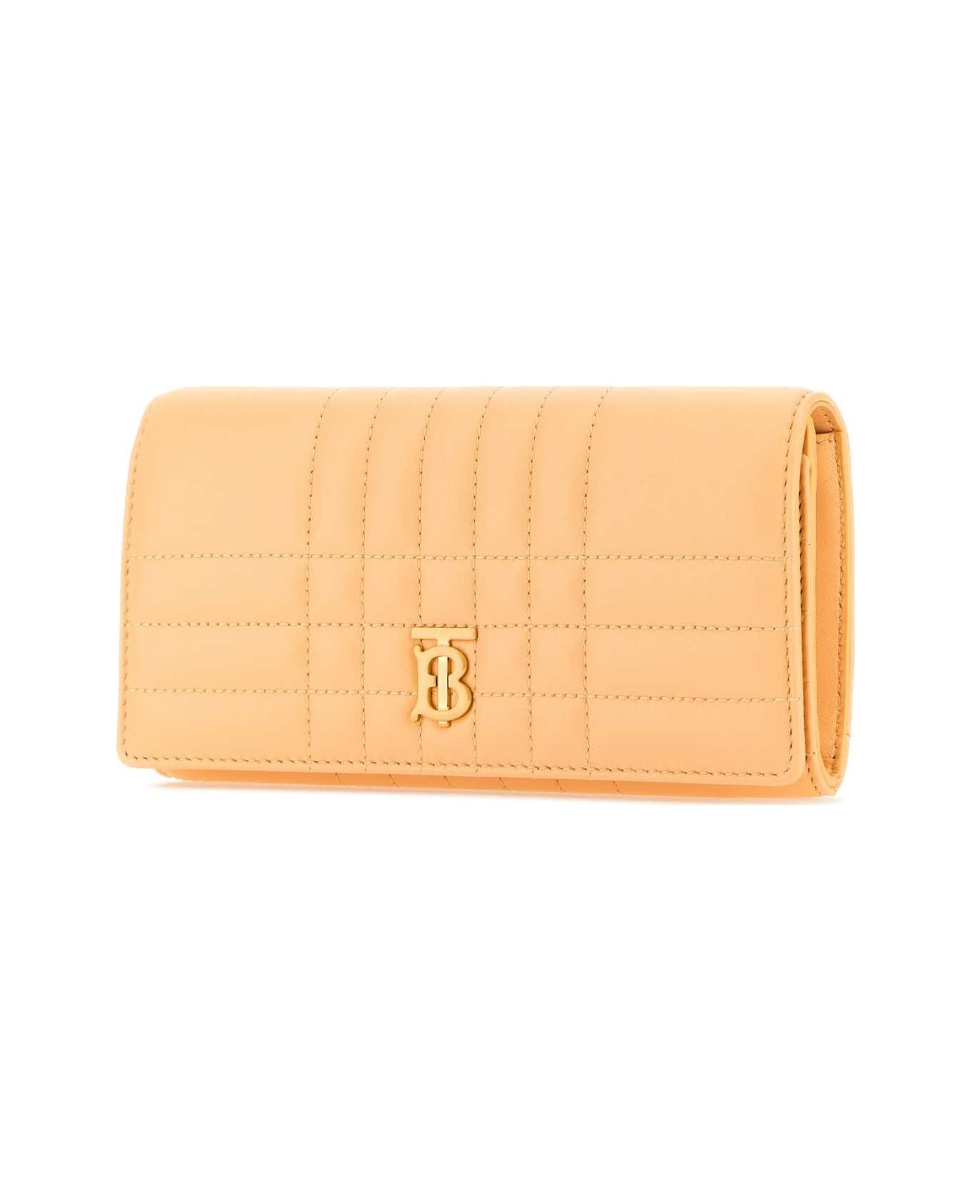 Burberry Peach Leather Lola Wallet - GOLDENSAND