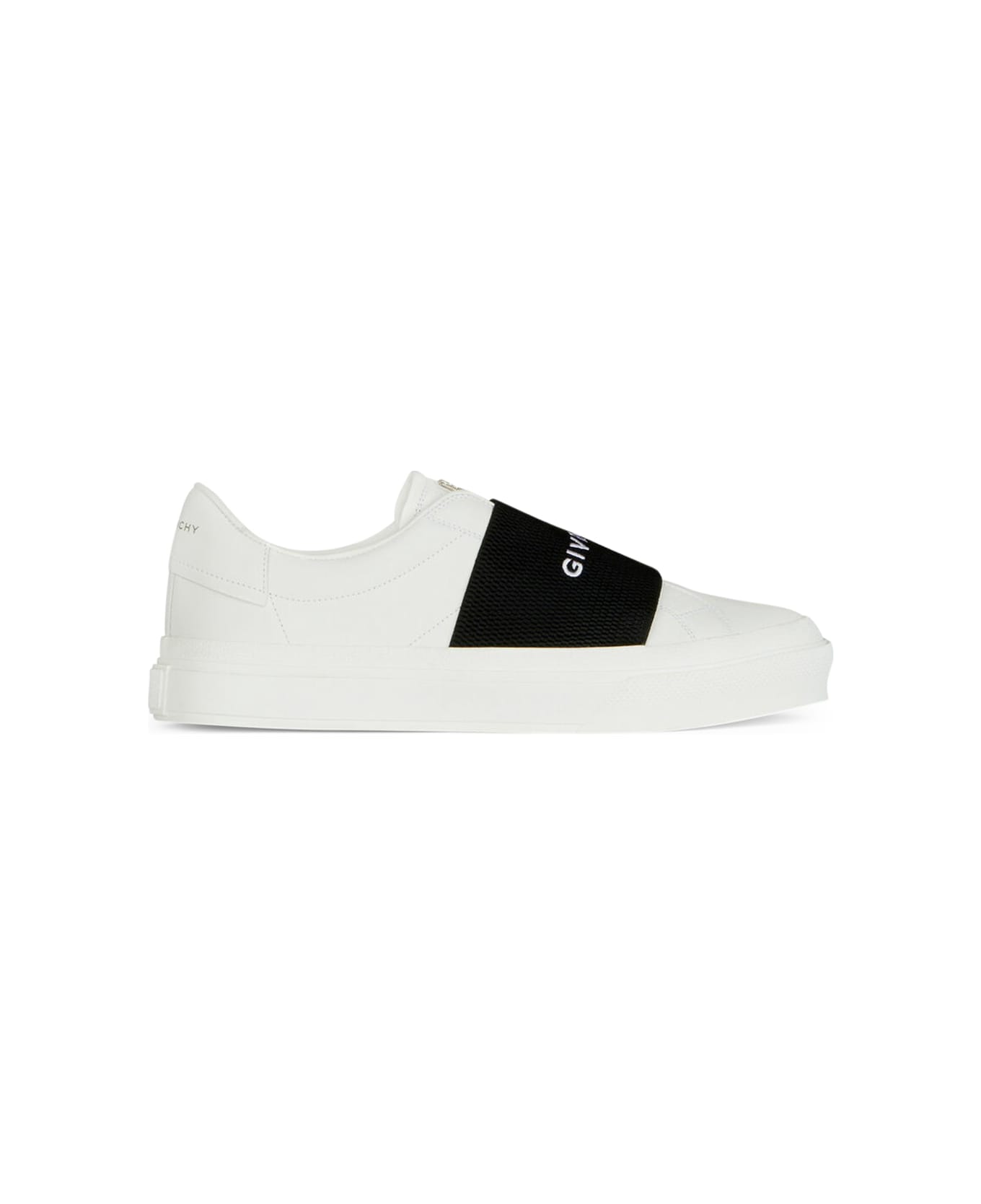 Givenchy Sneakers In Leather With Givenchy Webbing - White