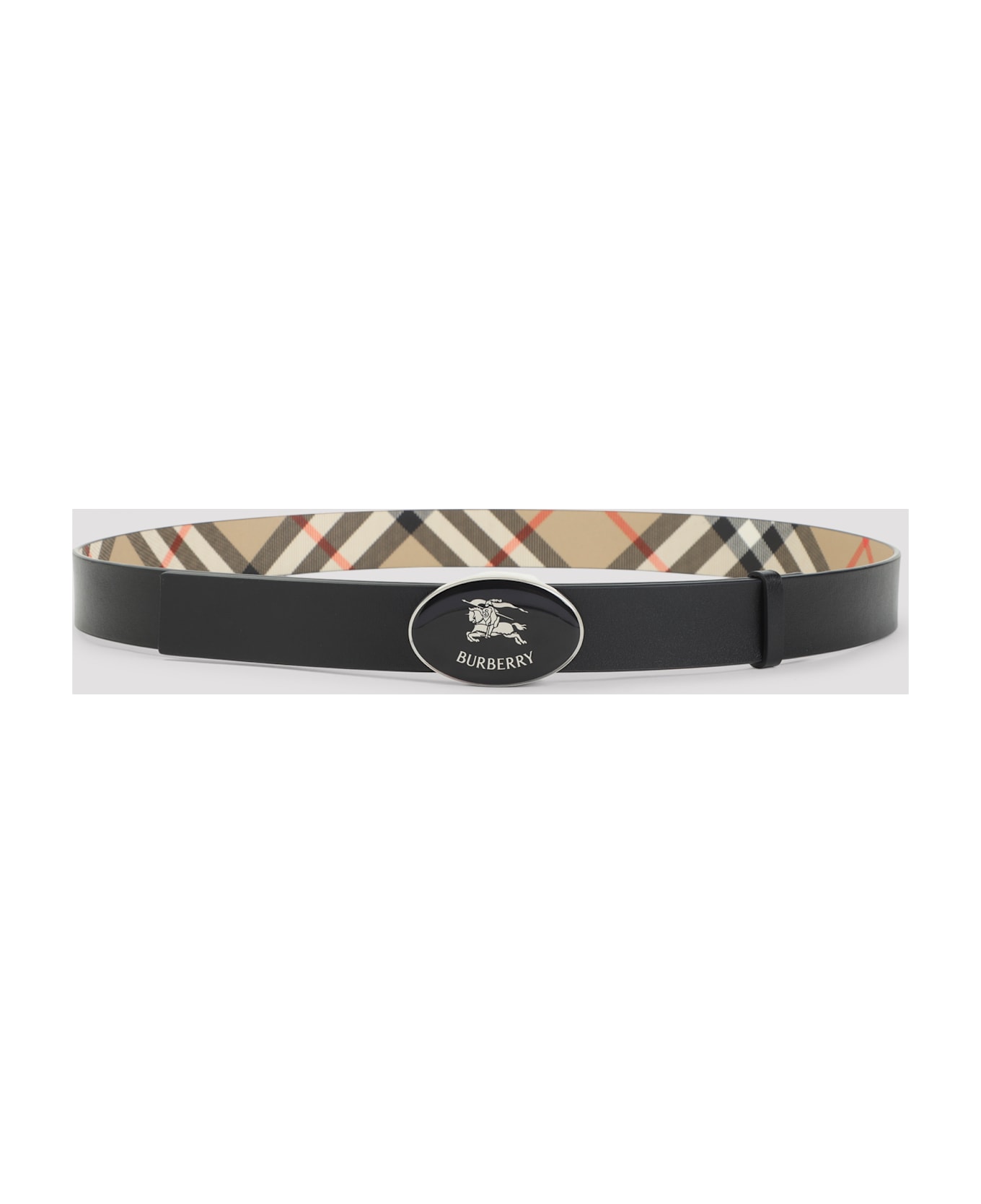 Burberry Oval Knight Belt - Sand Black