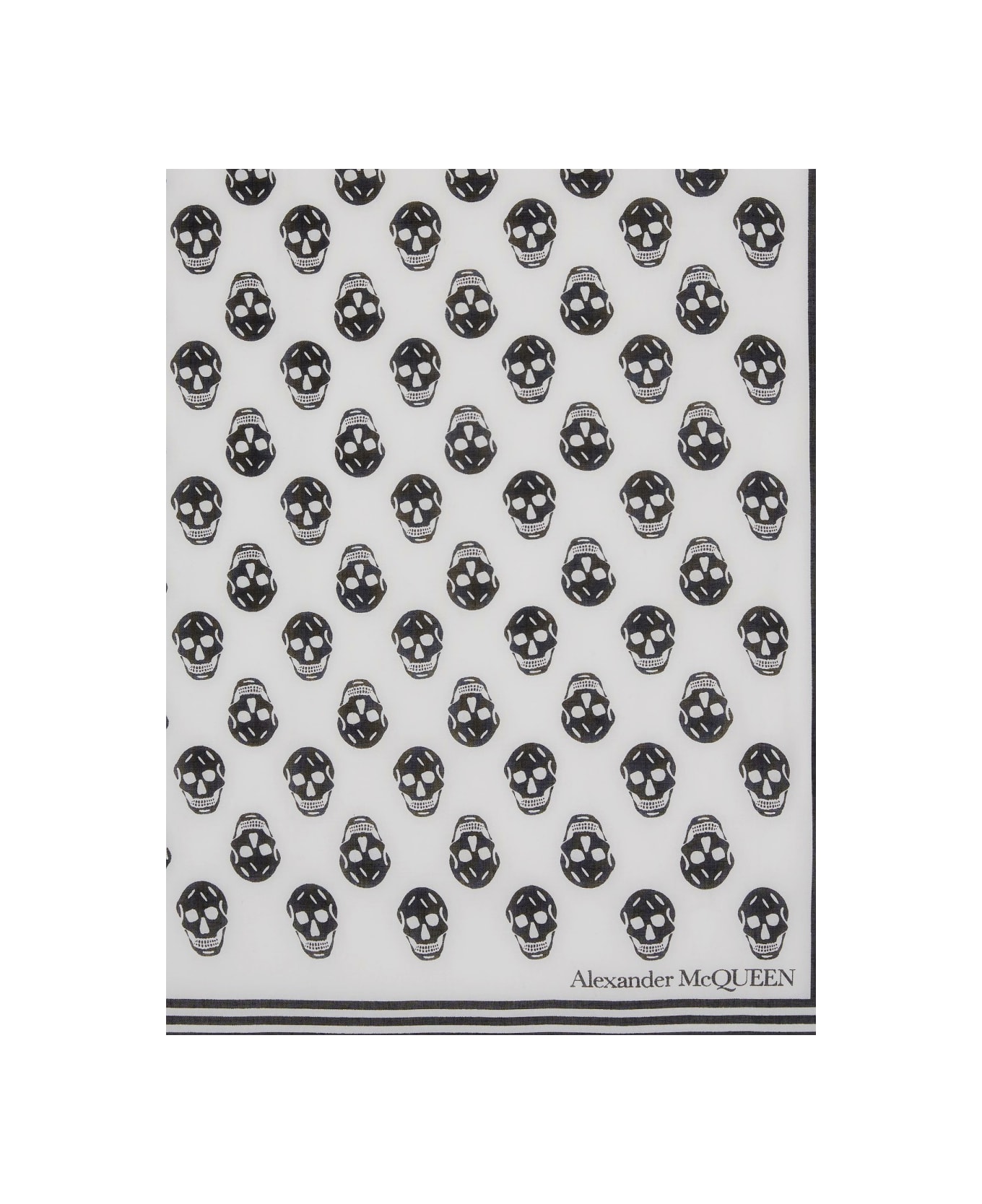Alexander McQueen Biker Skull Print Scarf - WHITE スカーフ＆ストール