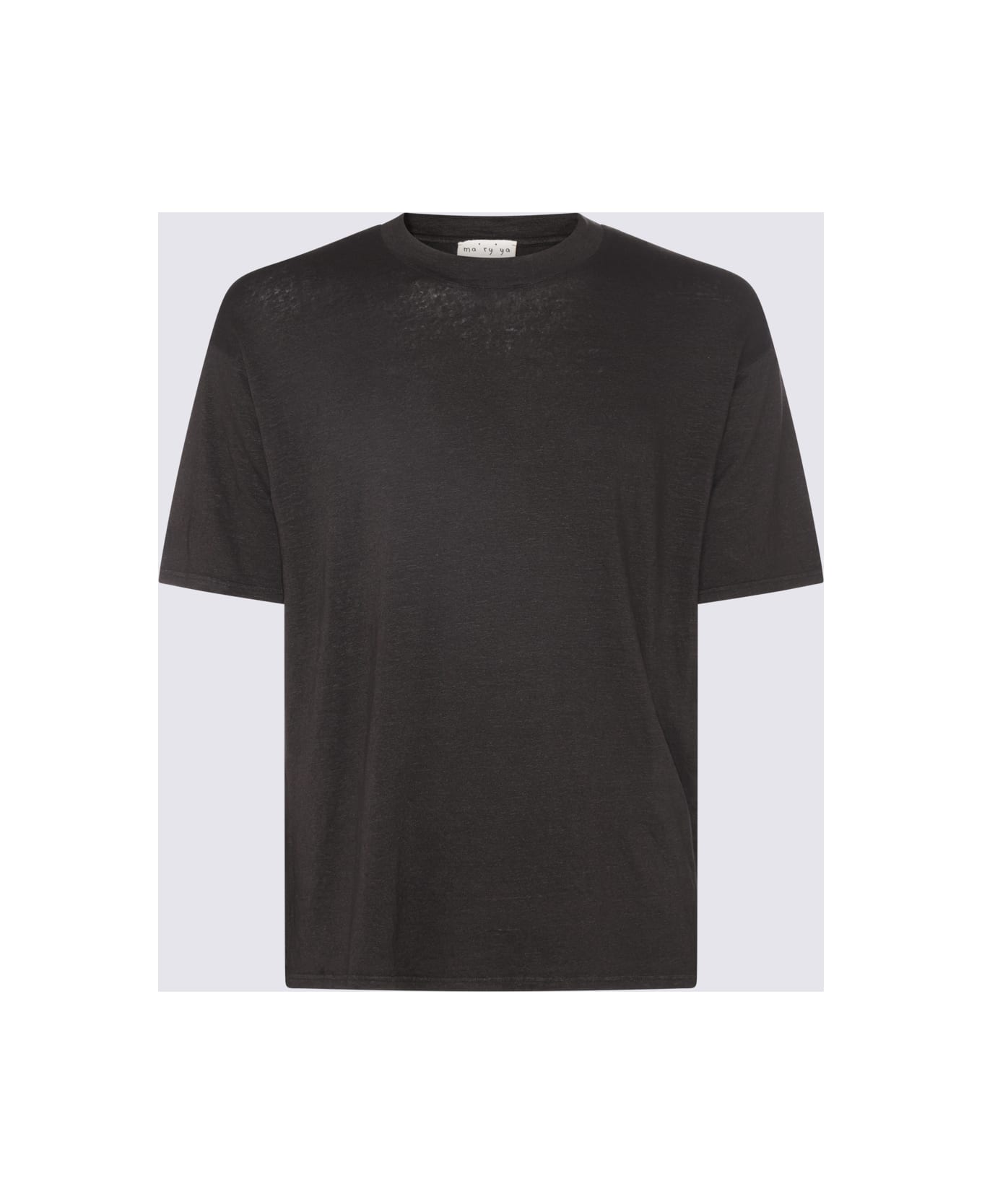 Ma'ry'ya Black Linen T-shirt - Black シャツ