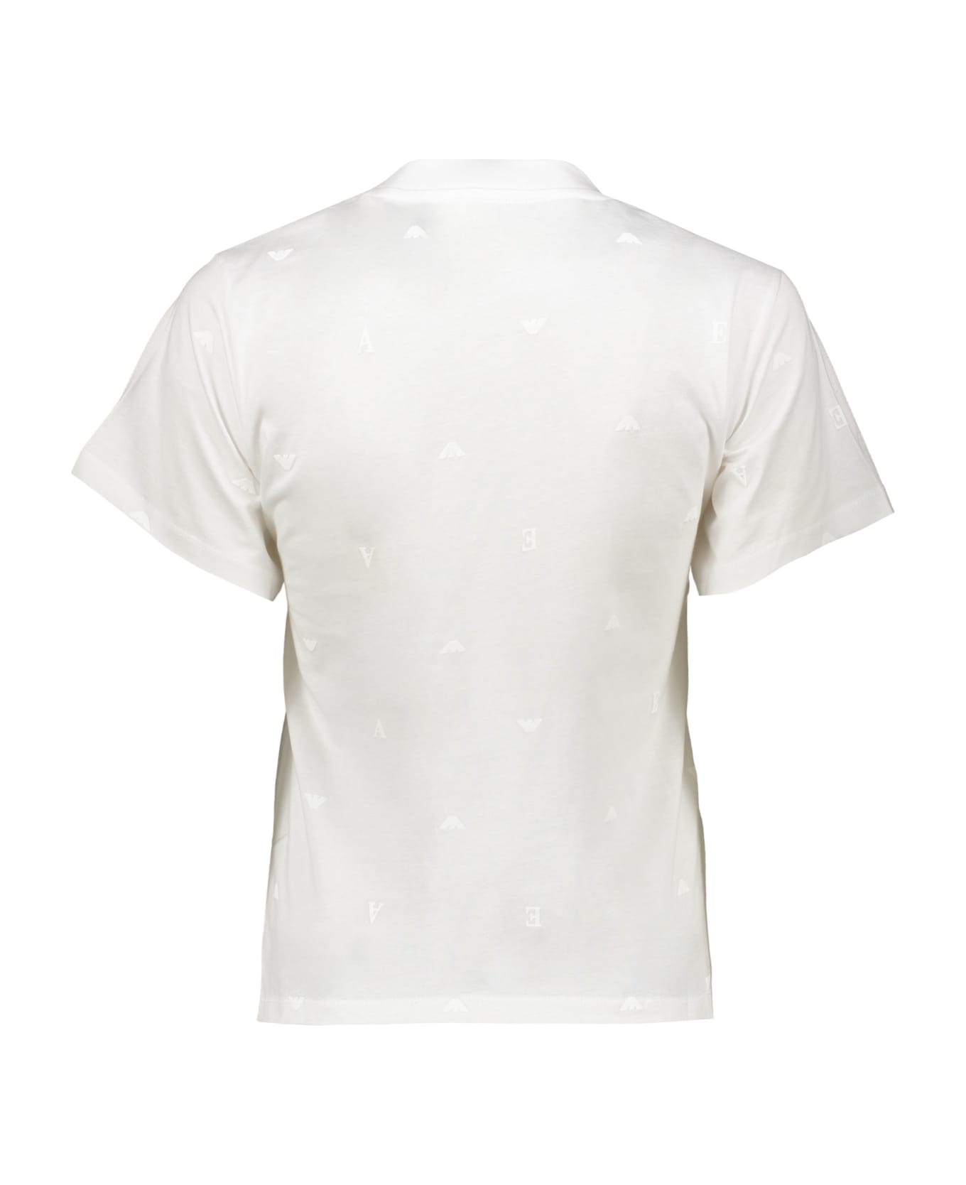 Emporio Armani Printed Cotton T-shirt - White
