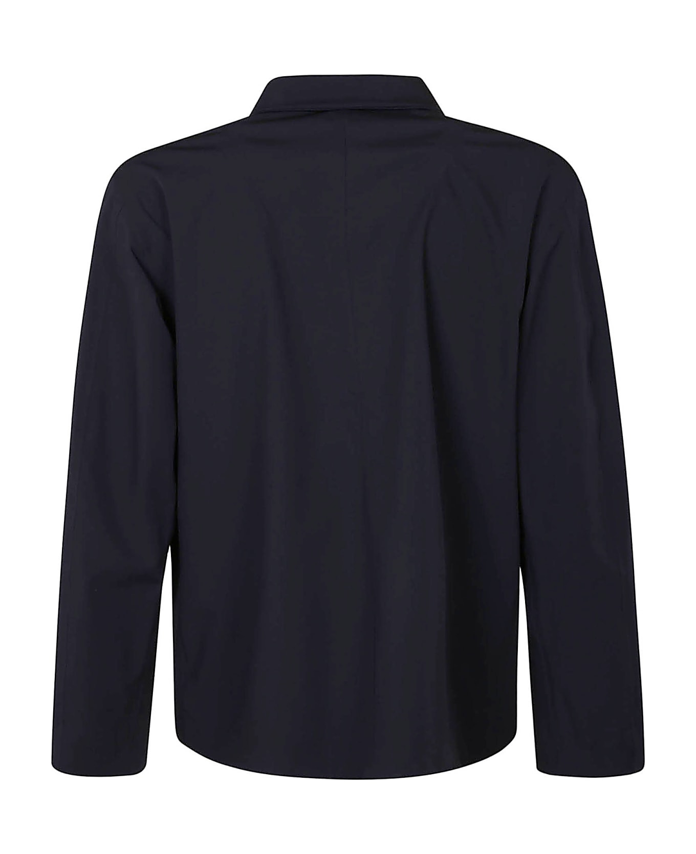 Herno Classic Side Pockets Buttoned Jacket - Blue Navy