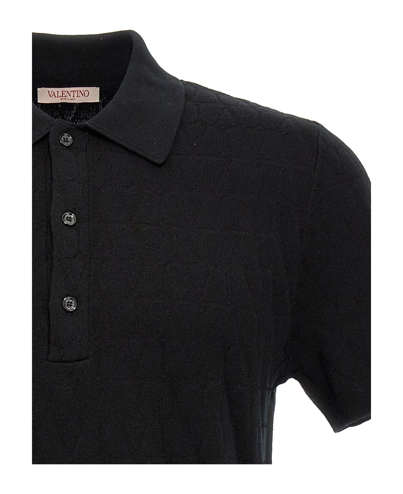 Valentino Garavani Valentino Polo Shirt 'toile Iconographe' - Black ポロシャツ