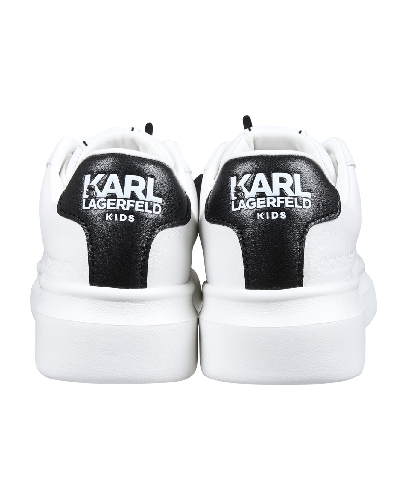 Karl Lagerfeld Kids White Sneakers For Kids With Logo - White