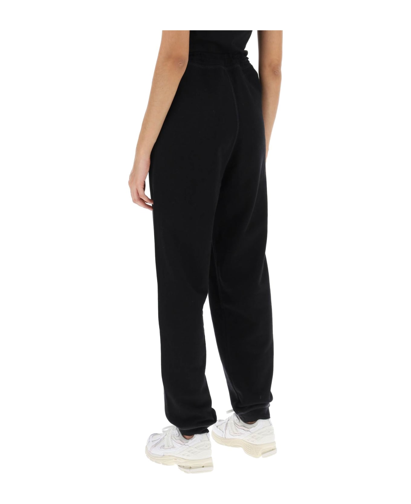 Ganni Joggers In Cotton French Terry - BLACK (Black)