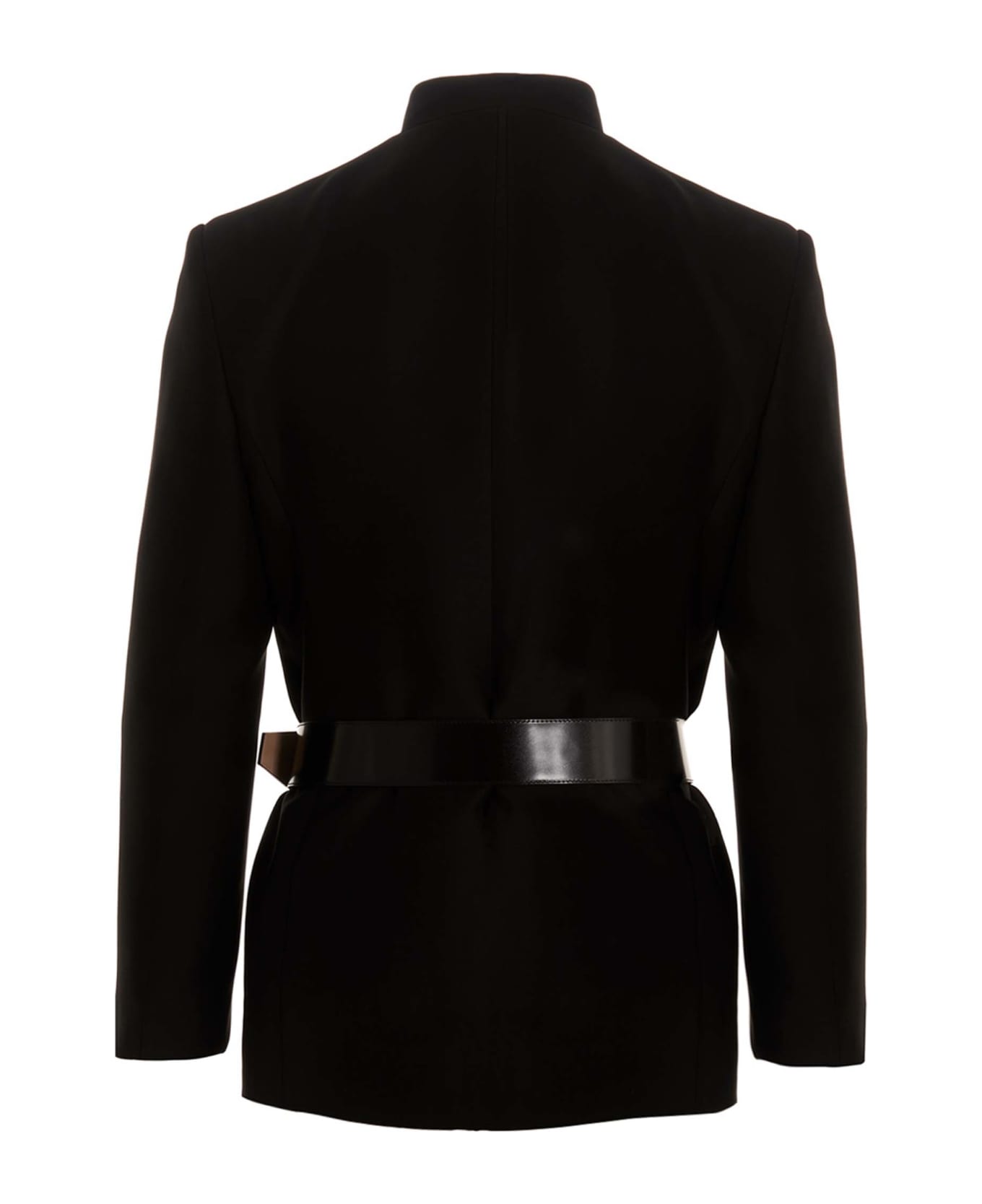 Gucci Mandarin Collar Blazer Jacket - Black  