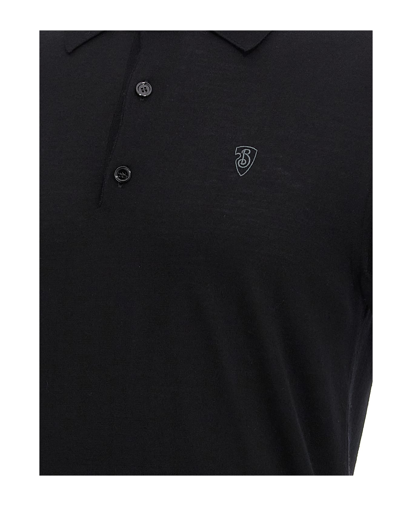 Burberry Wool Polo Shirt - Black  