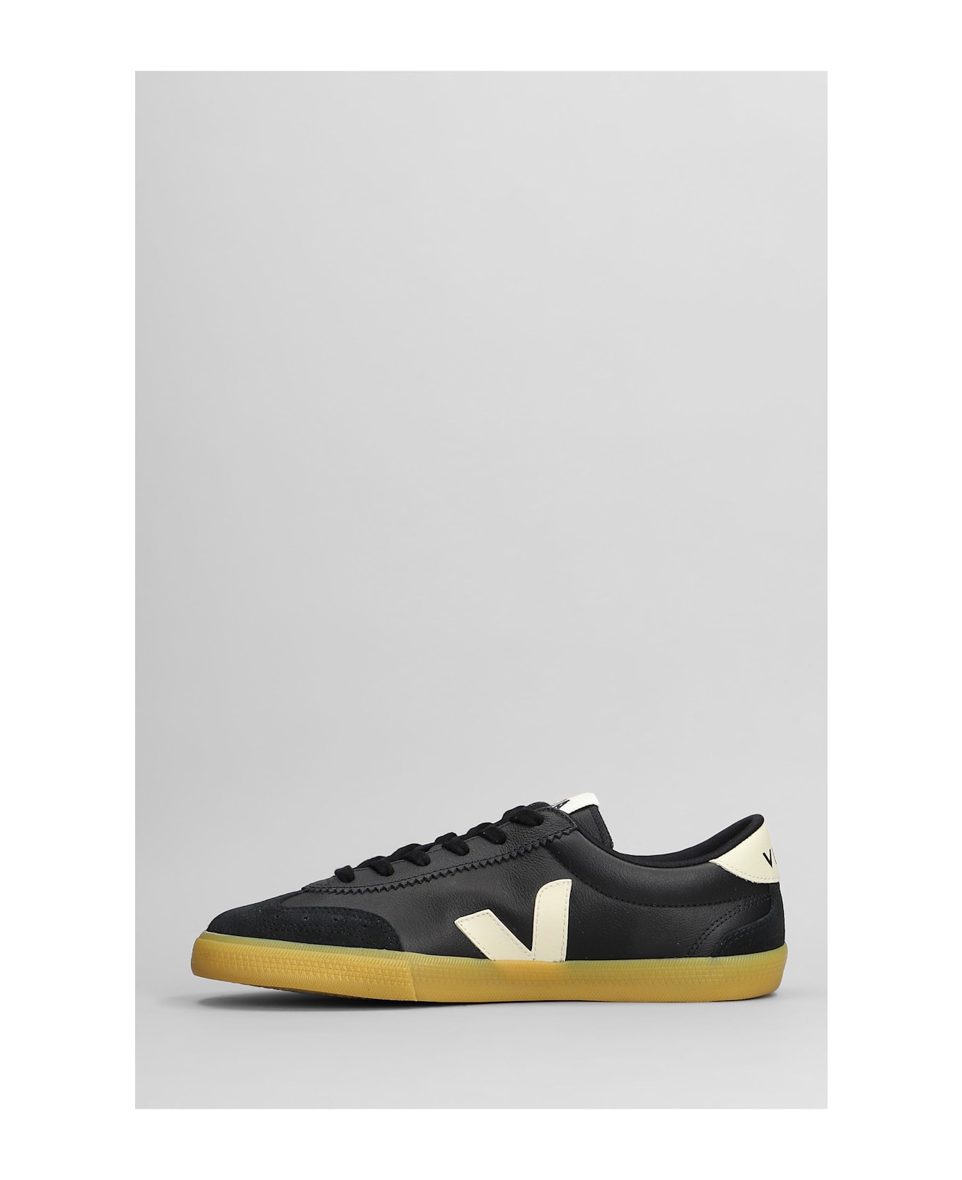 Veja Volley O.t Sneakers In Black Suede And Leather - black