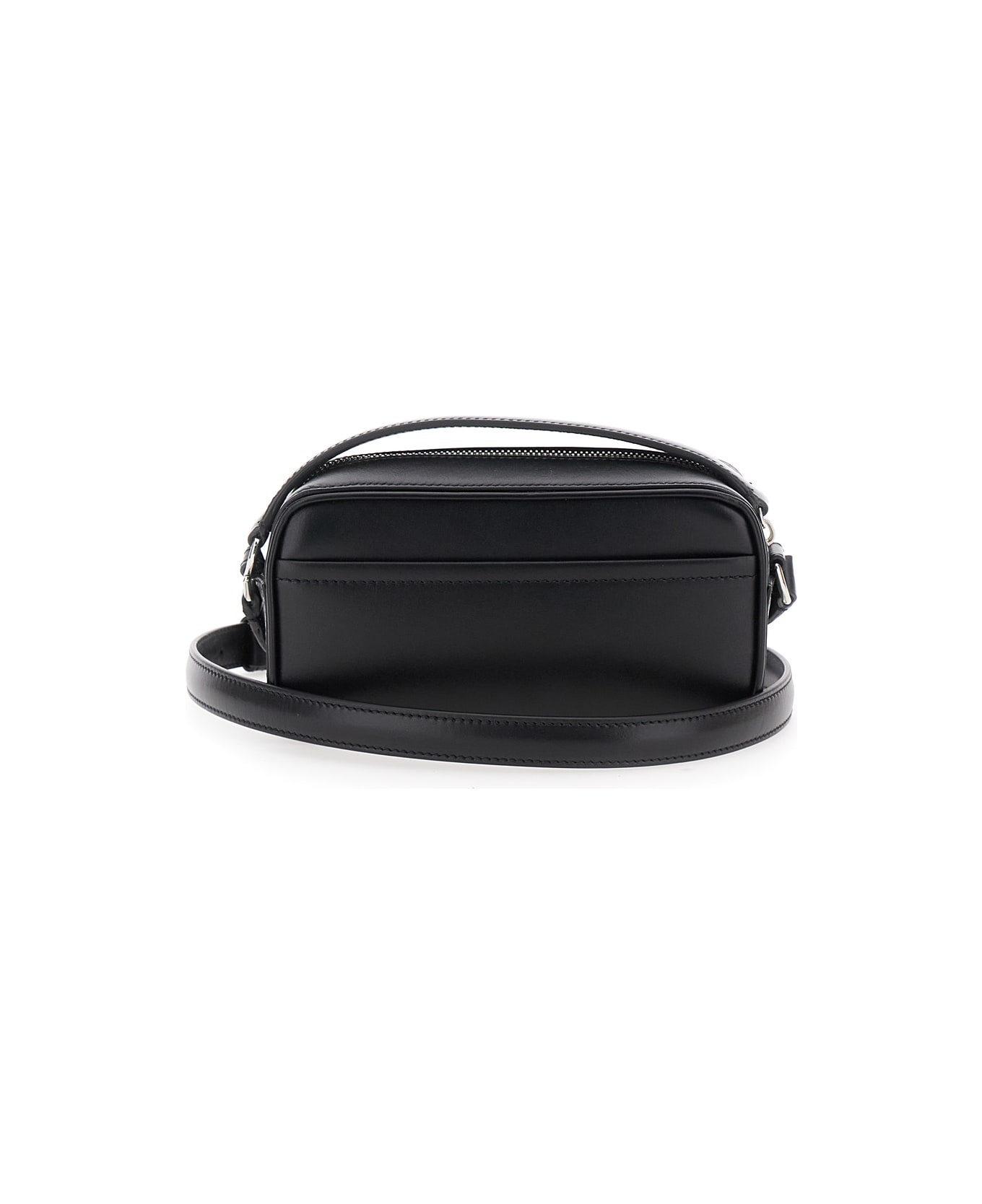 Jacquemus 
le Baneto
 Black Handbag With Logo Lettering On The Front In Leather Man - Black