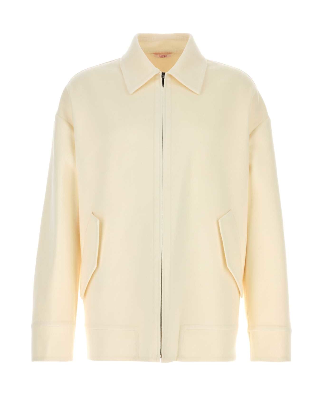 Valentino Garavani Ivory Wool Blend Shirt - AVORIO