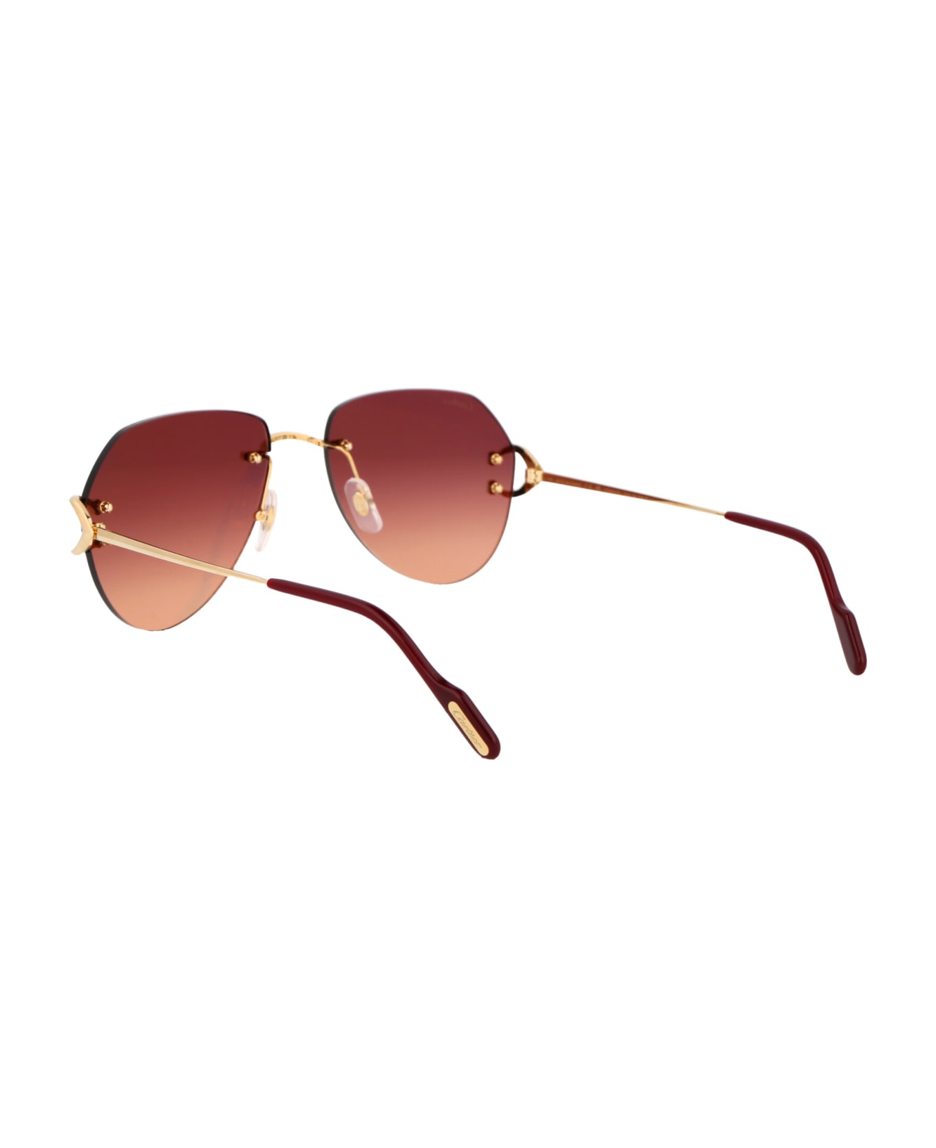 Cartier Eyewear Ct0001cs Sunglasses - 014 gold gold red