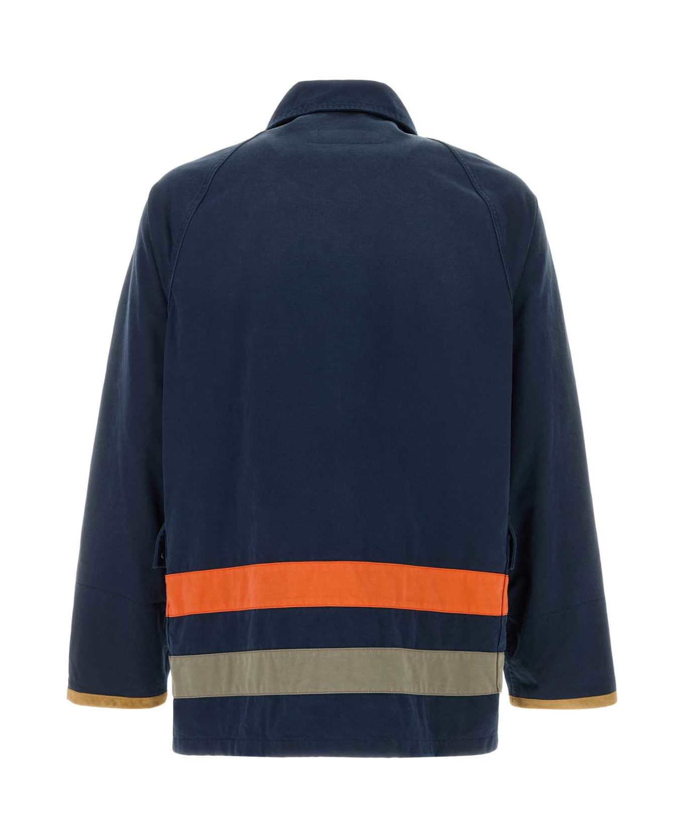 Fay Navy Blue Twill Jacket - BLU
